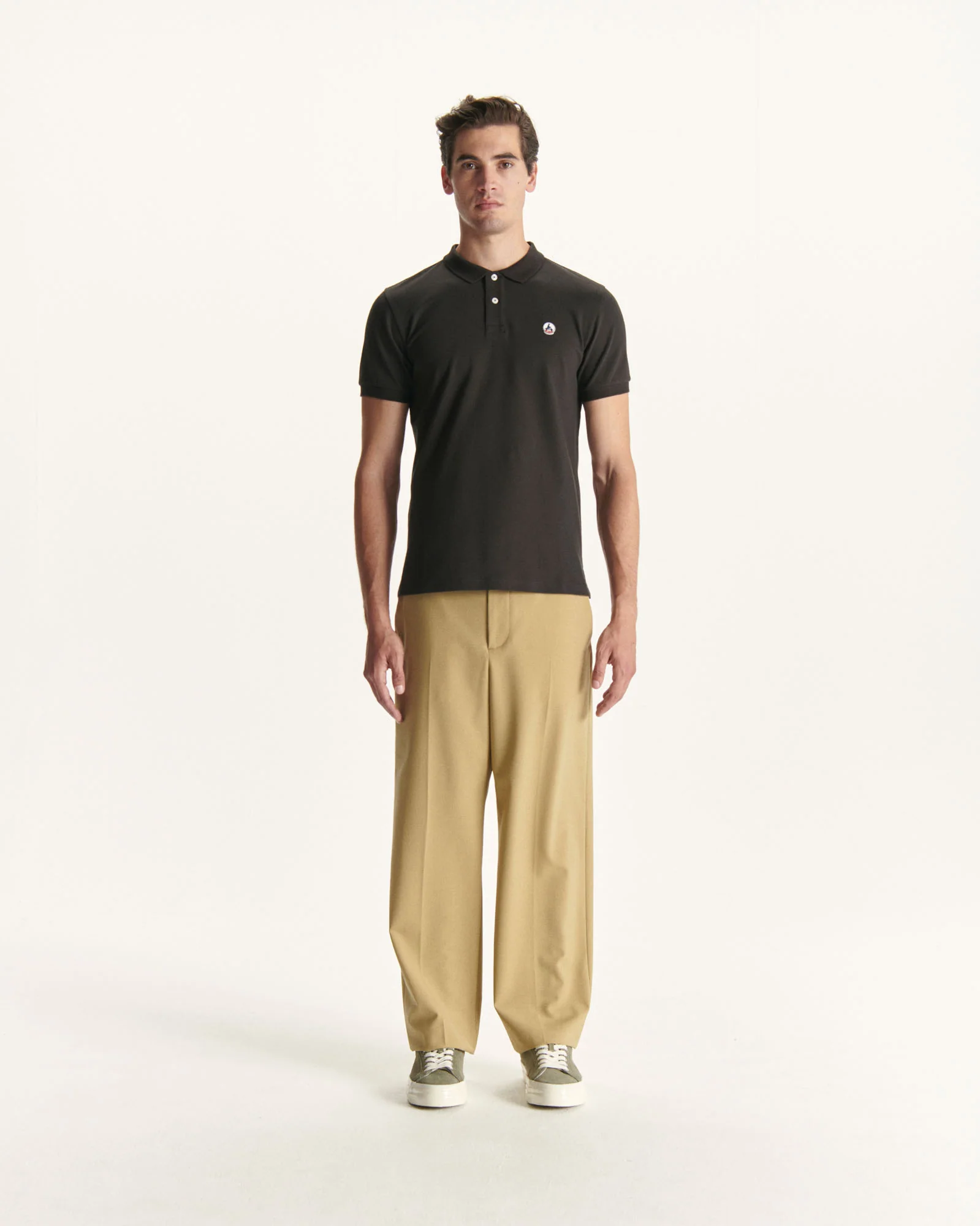 Organic cotton polo shirt Black Marbella