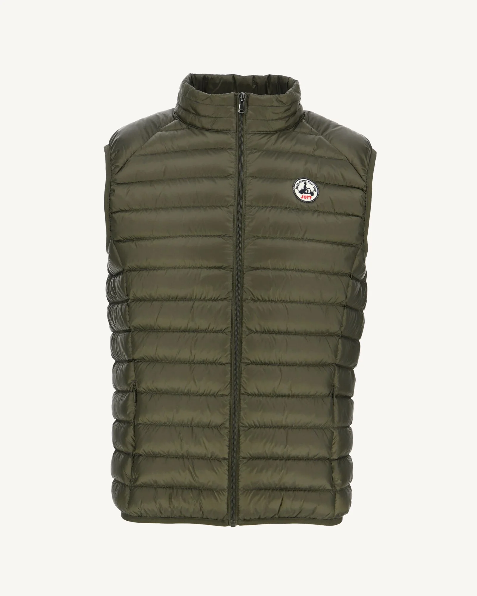 Taupe Sleeveless down jacket Tom