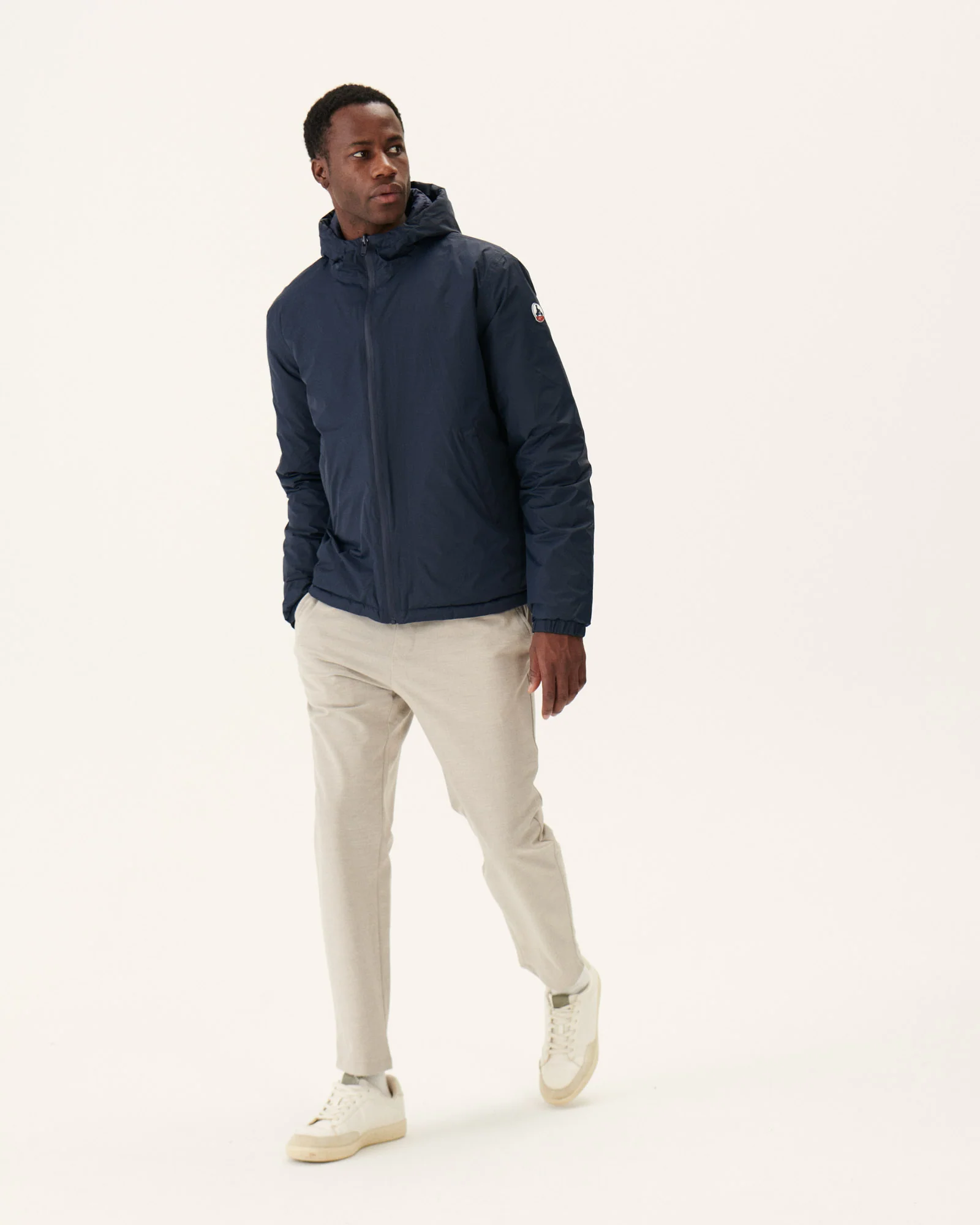 Reversible Hooded Down Jacket Army/Light Khaki Bergen