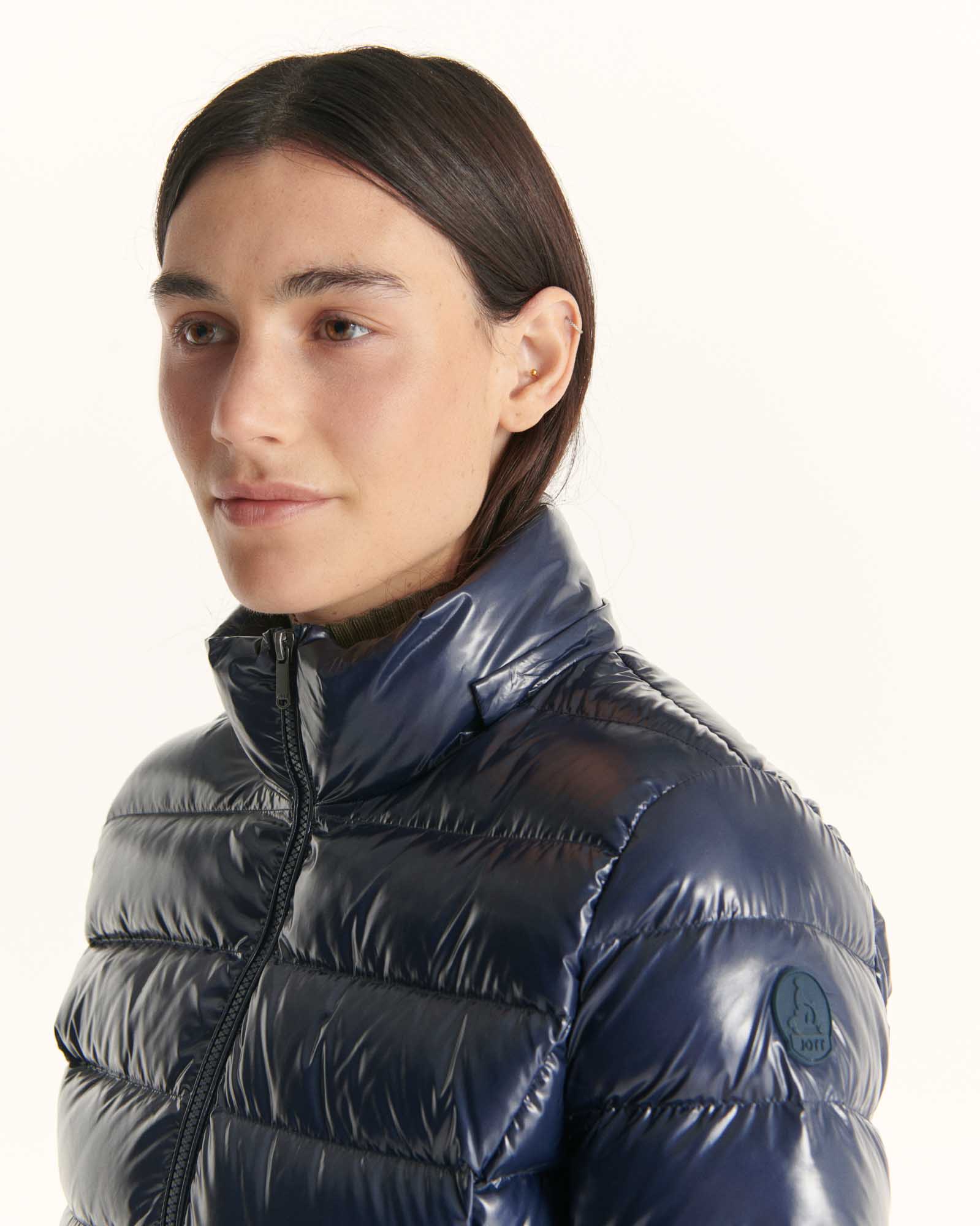 Down jacket mid-length Grand Froid Pearl Black lacquered