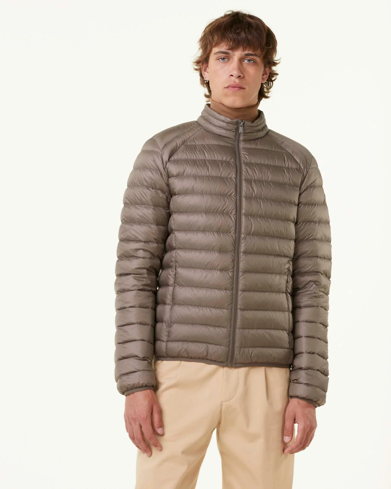Light Taupe Mat down jacket