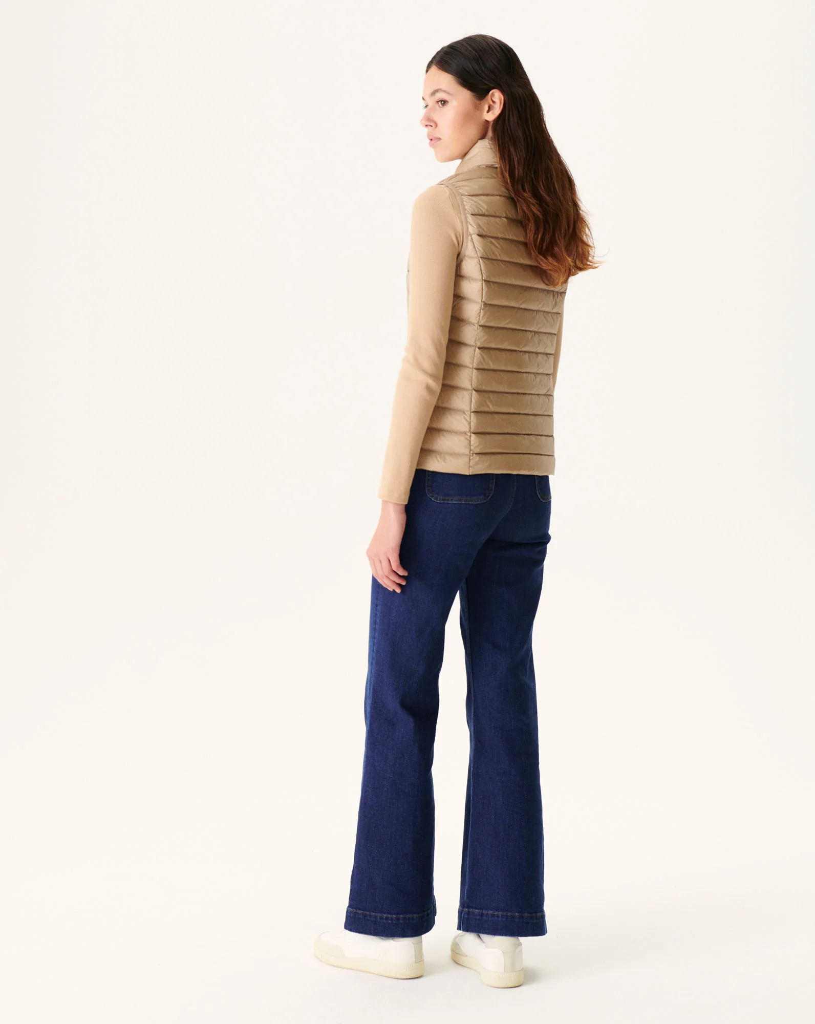 Down jacket light sleeveless Peach Pink Seda