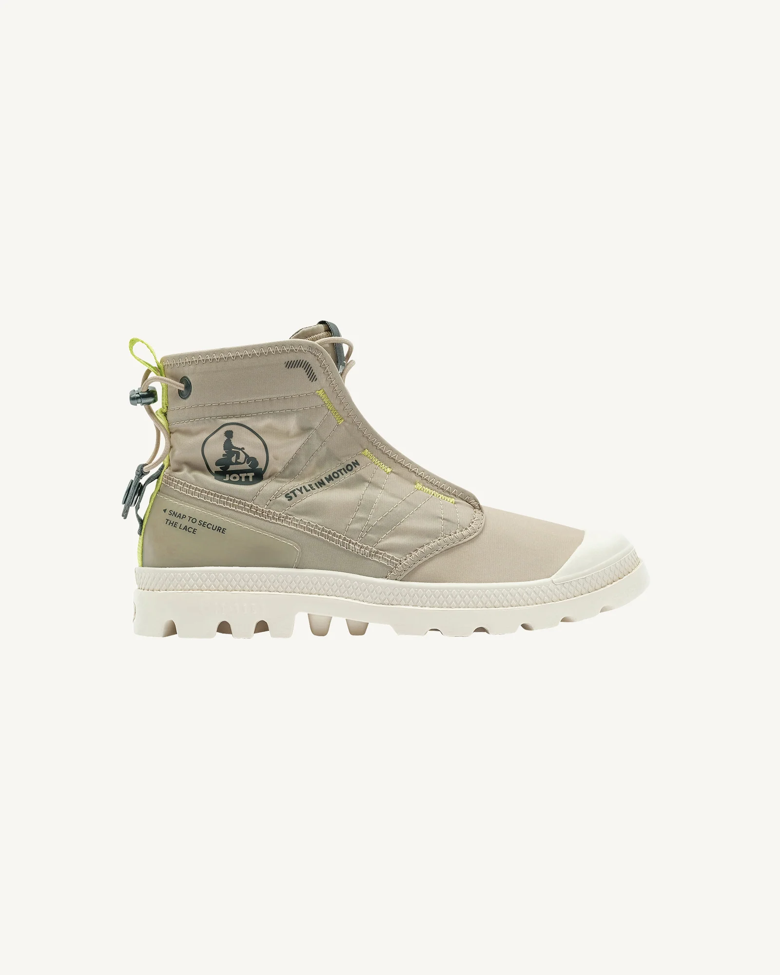 Beige Samena Travel Lite JOTT x high boots PALLADIUM