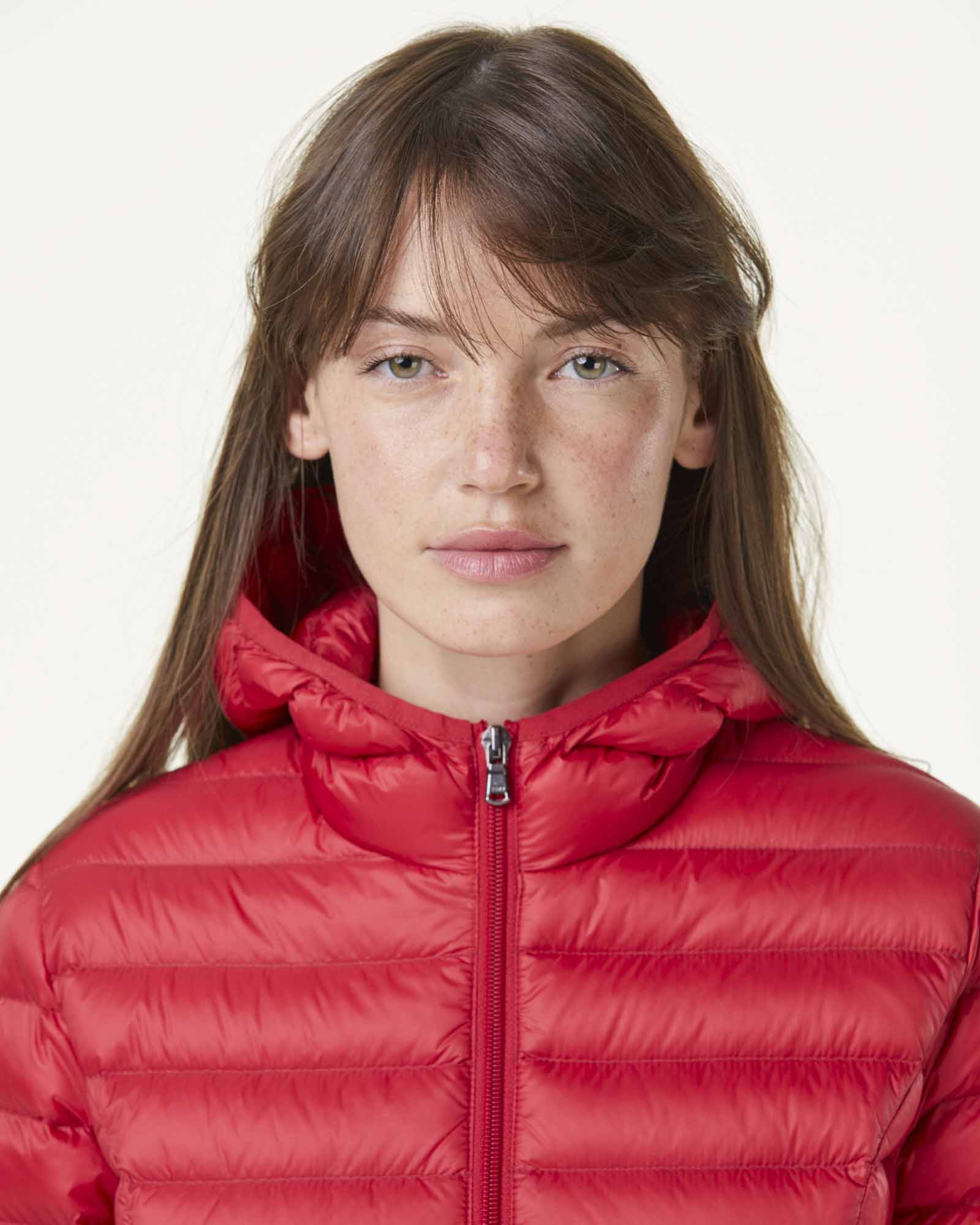 Down jacket light Celadon green Cloe hoodie