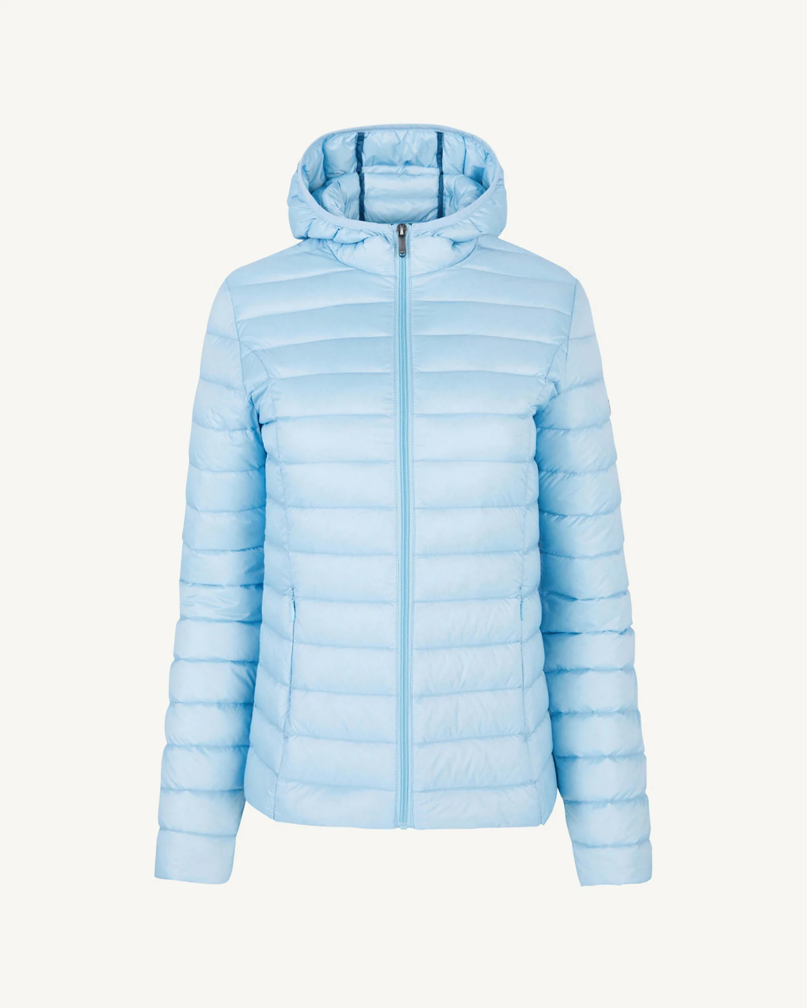 Down jacket light Celadon green Cloe hoodie