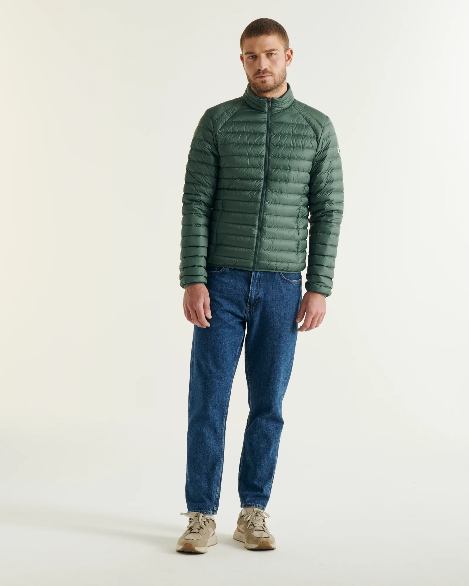 Light down jacket Denim blue Mat