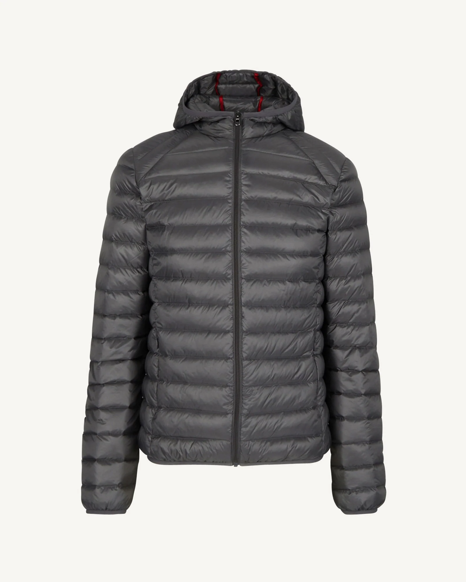 Light hooded down jacket Anthracite Nico