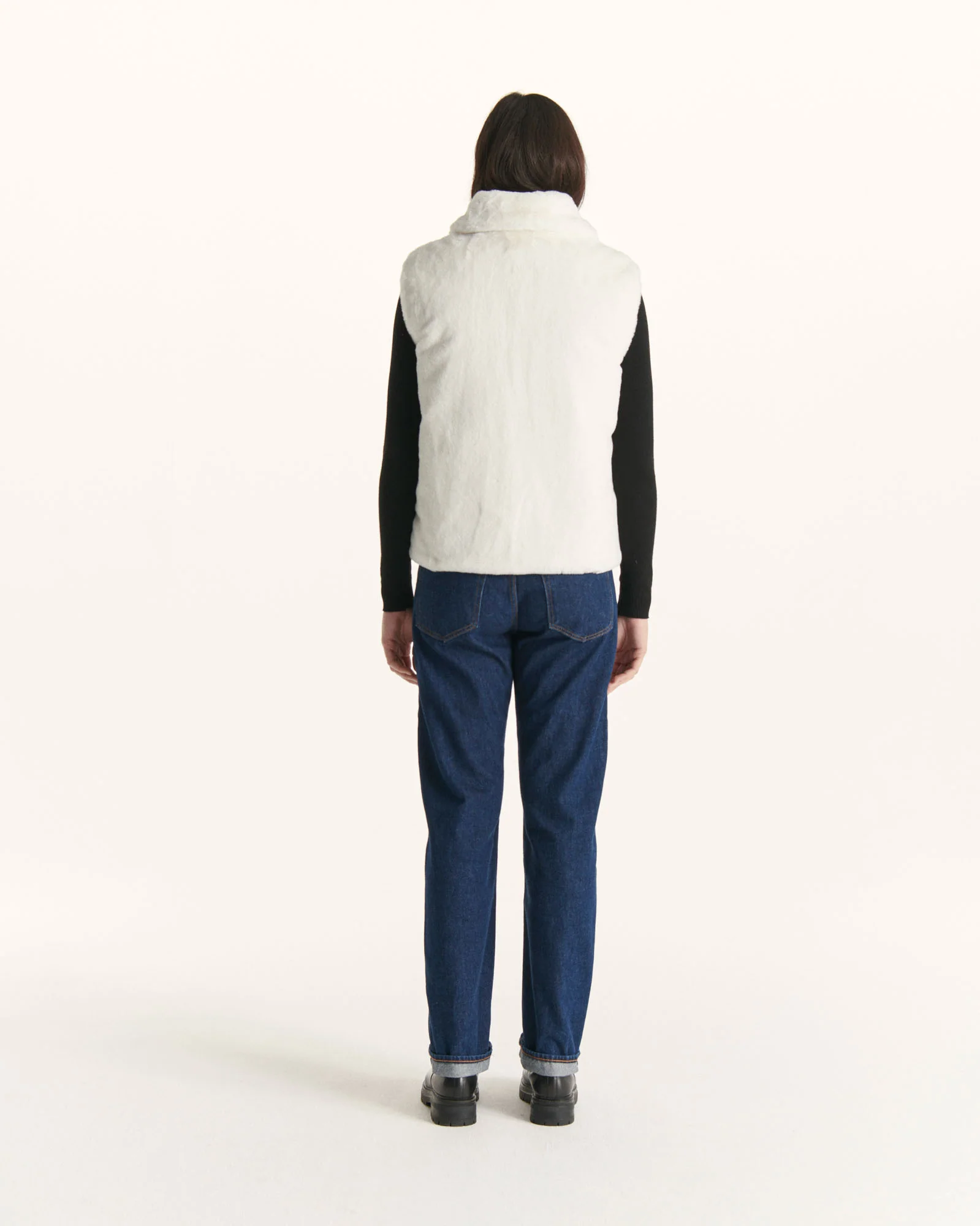 Down jacket with crystals Swarovski®️ sleeveless reversible Grand Froid Taupe Daria