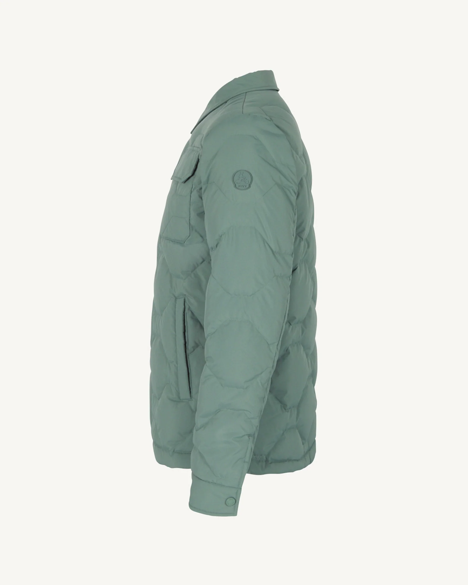 Down jacket Ultralight overshirt Celadon green Andy