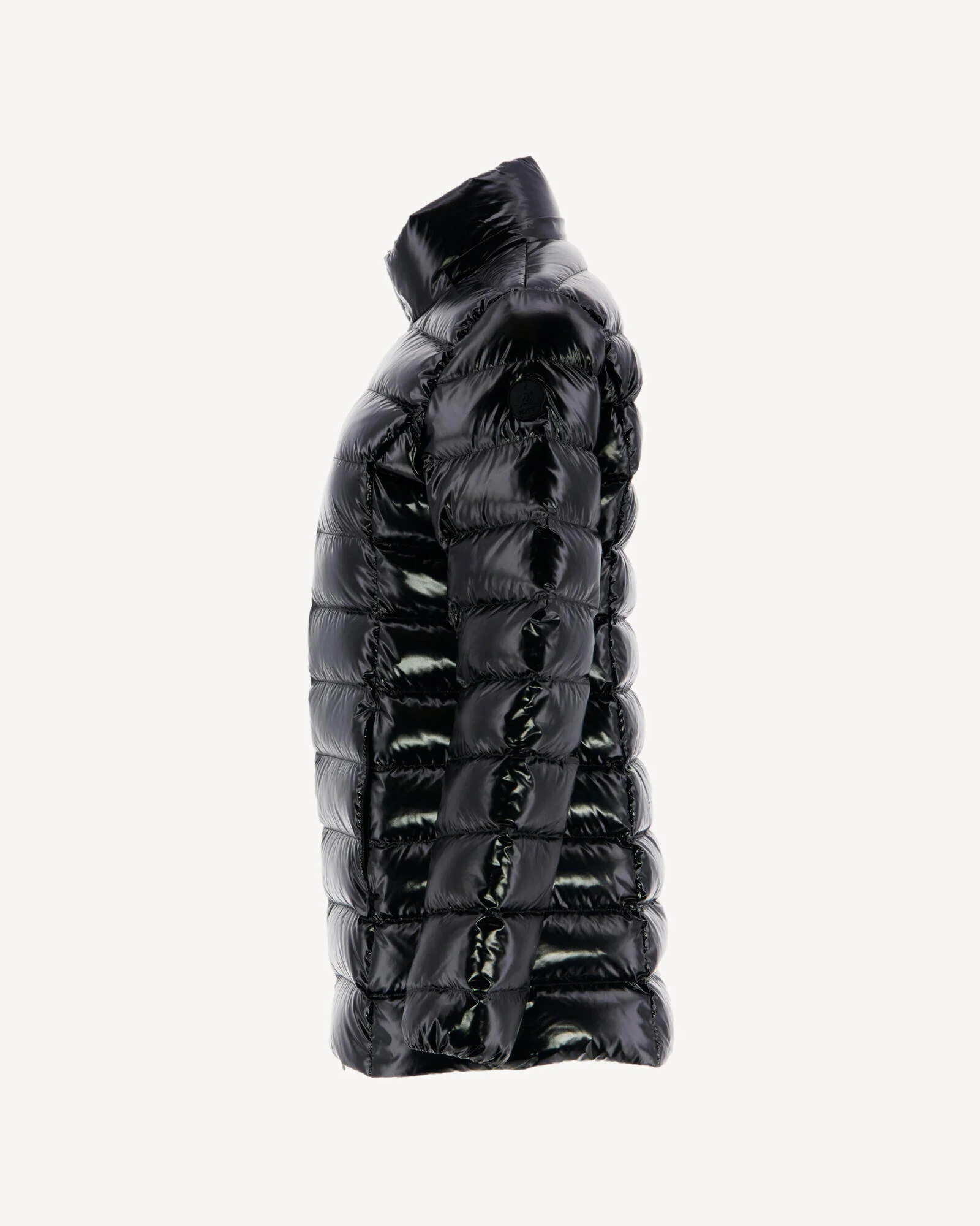 Down jacket mid-length Grand Froid Pearl Black lacquered