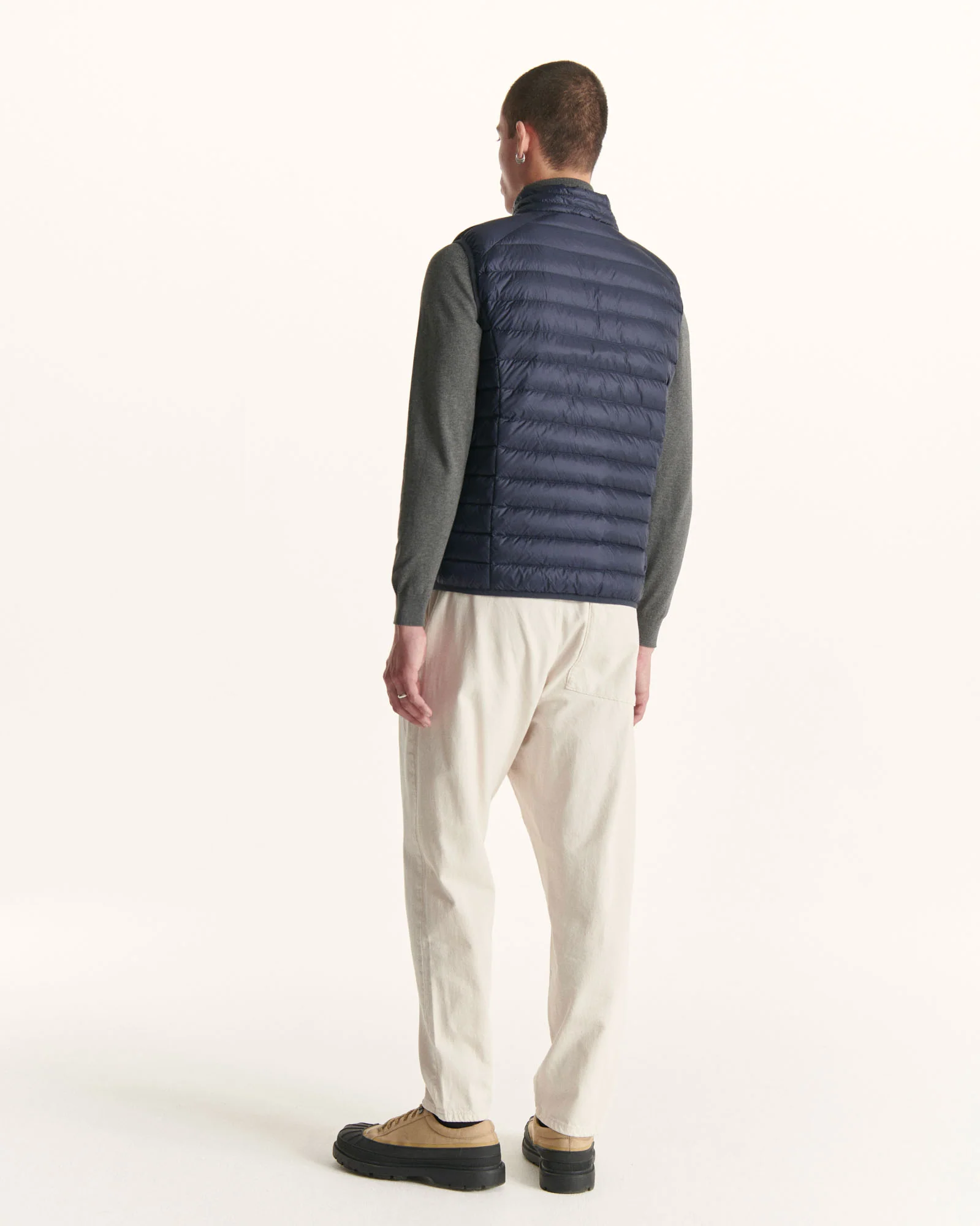 Taupe Sleeveless down jacket Tom