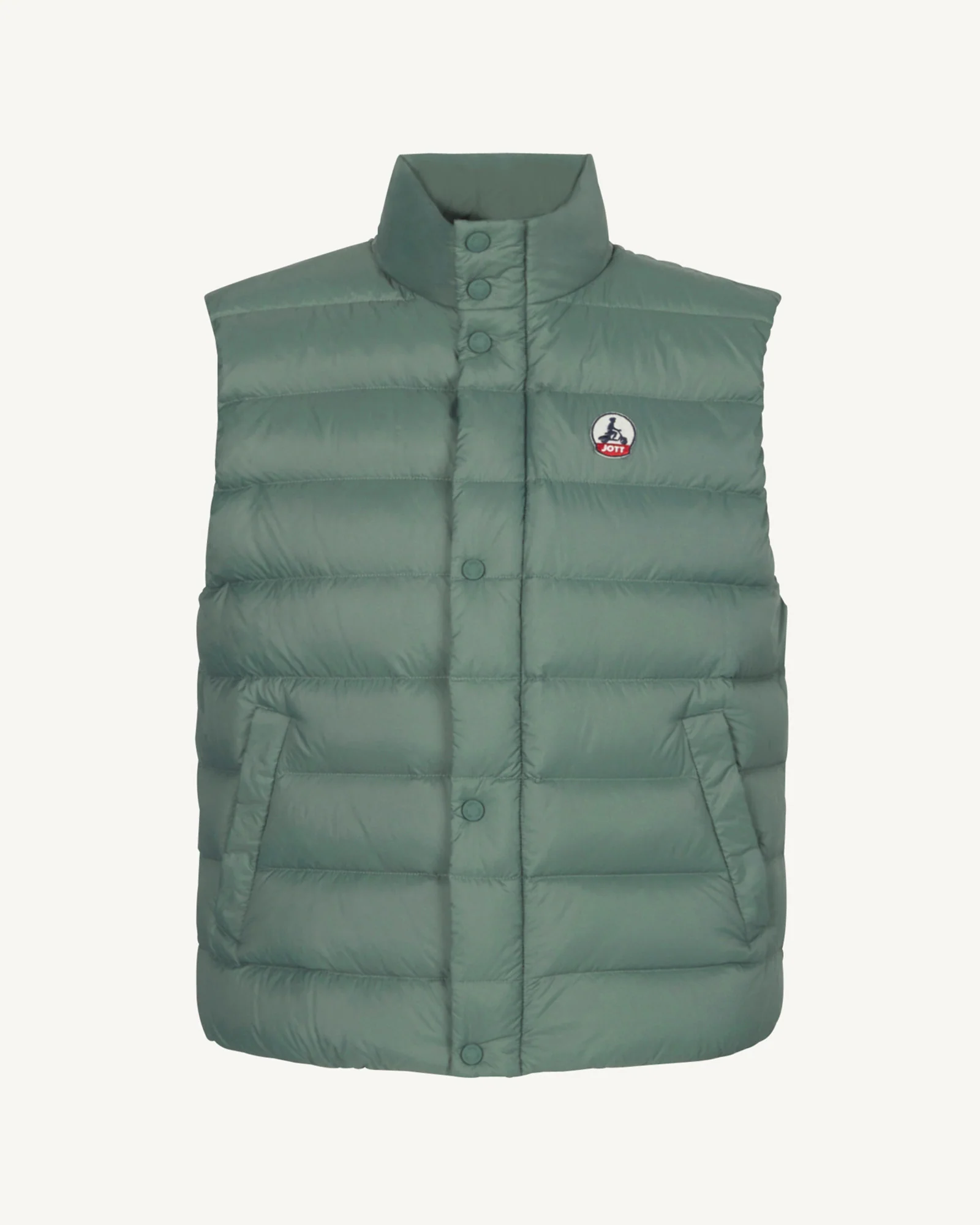 Down jacket light sleeveless Celadon green Thomas