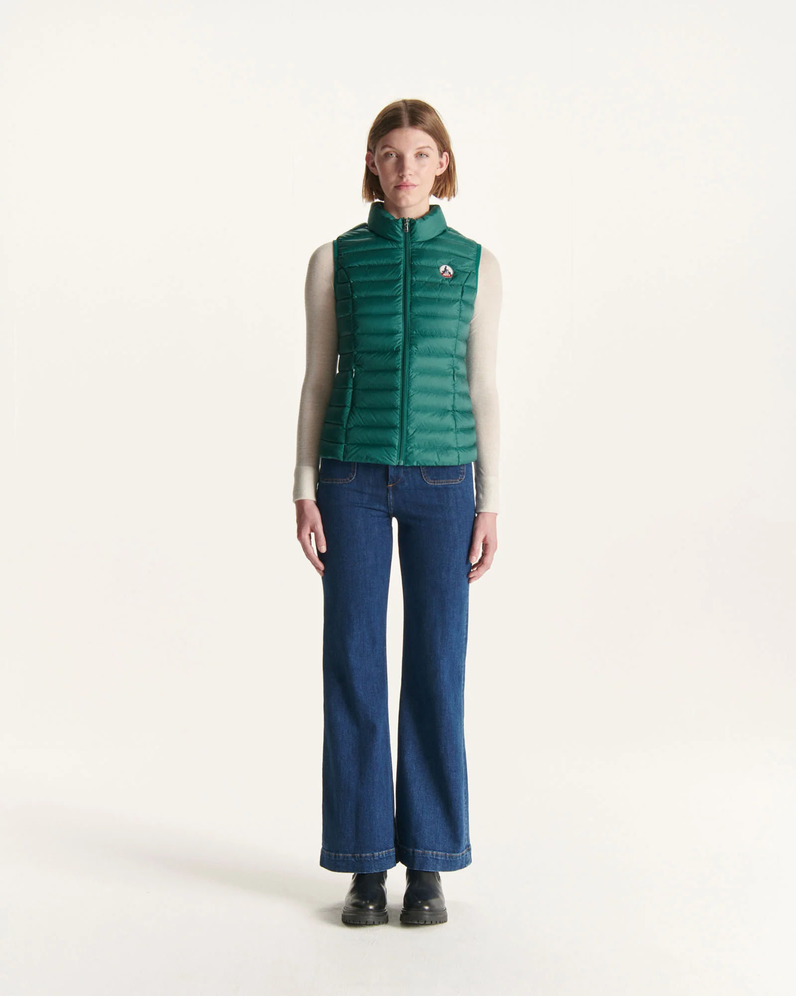 Down jacket light sleeveless Peach Pink Seda