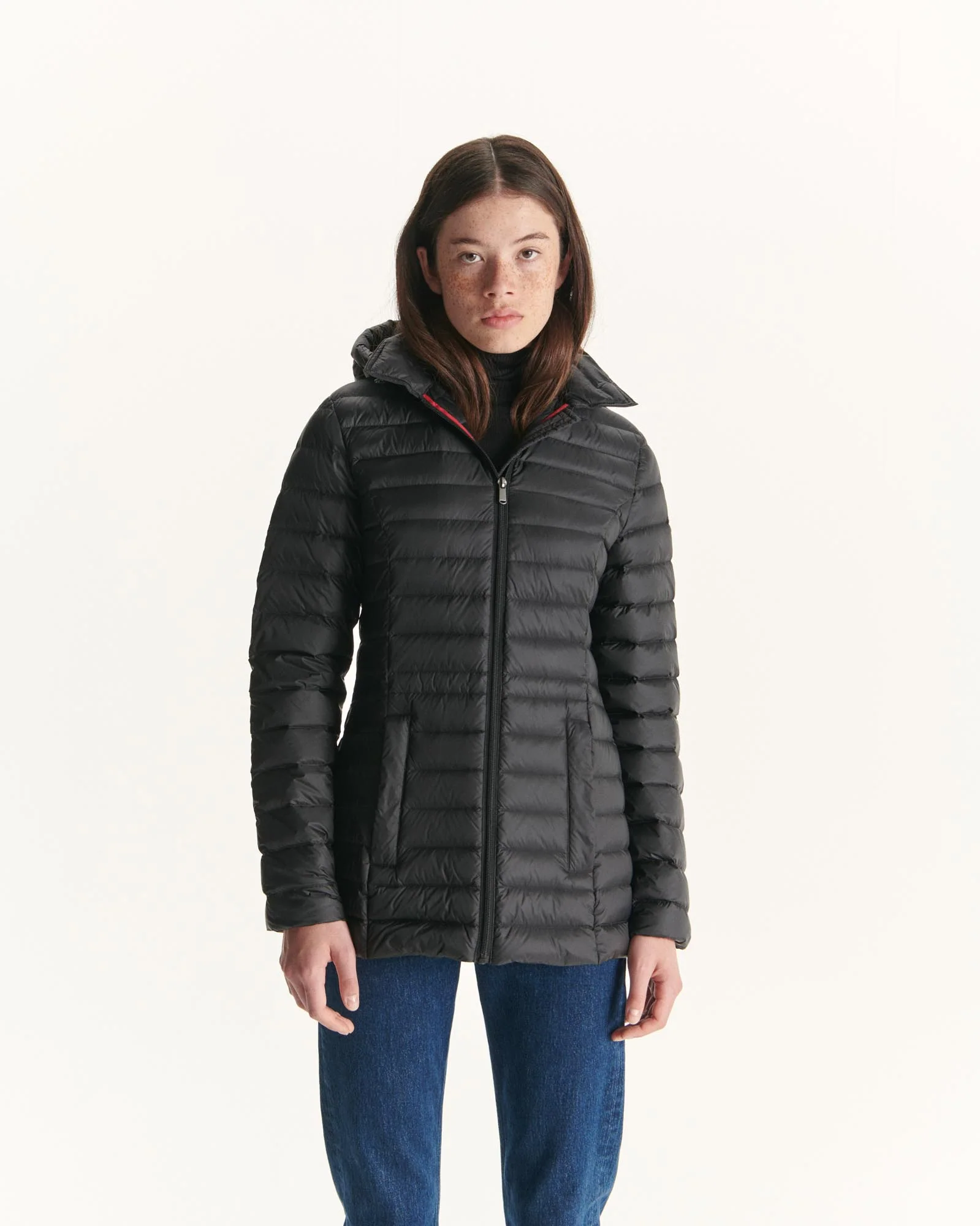 Down jacket Marine Nour 2.0 mid-length hoodie