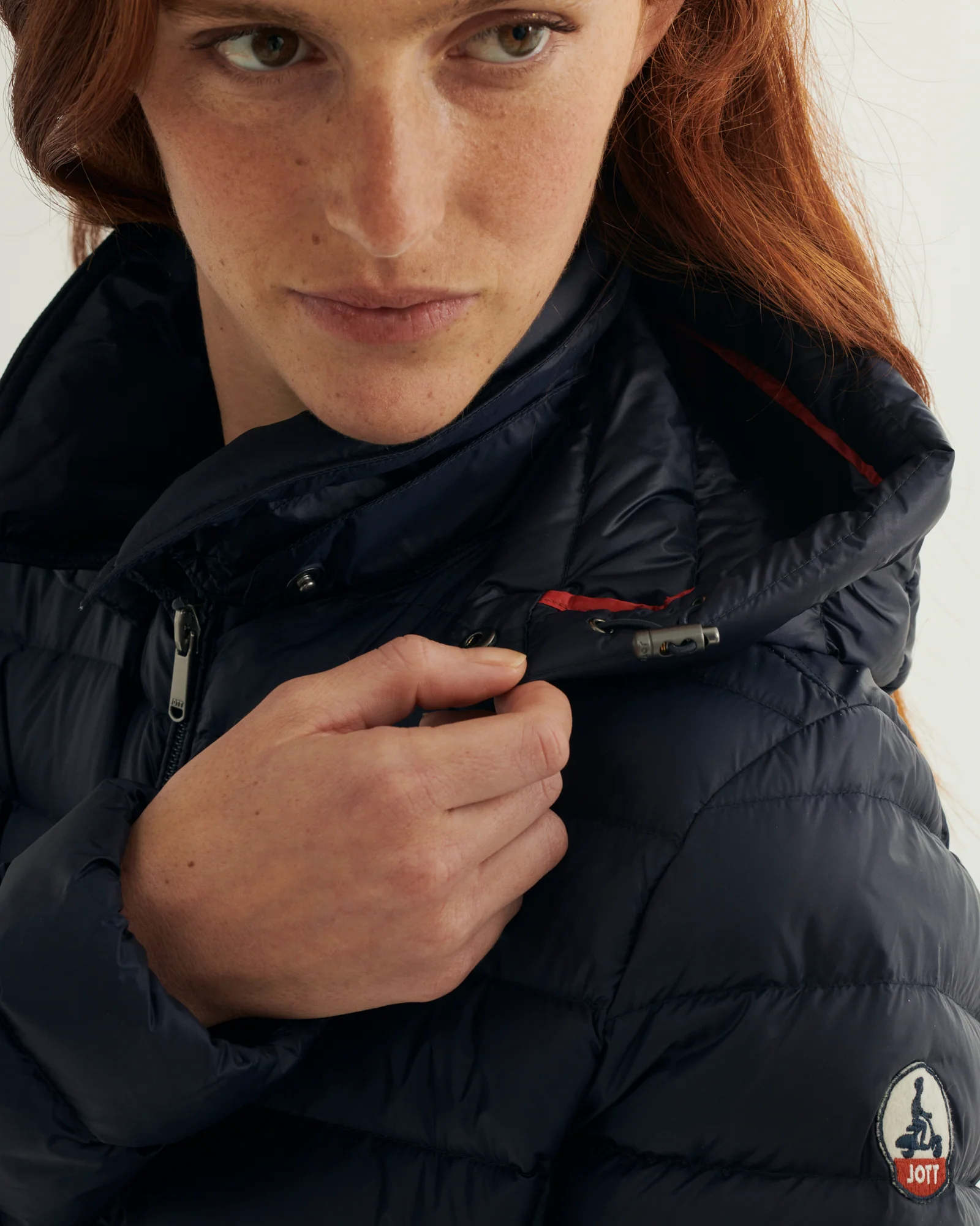 Down jacket long hoodie Taupe Vero 2.0