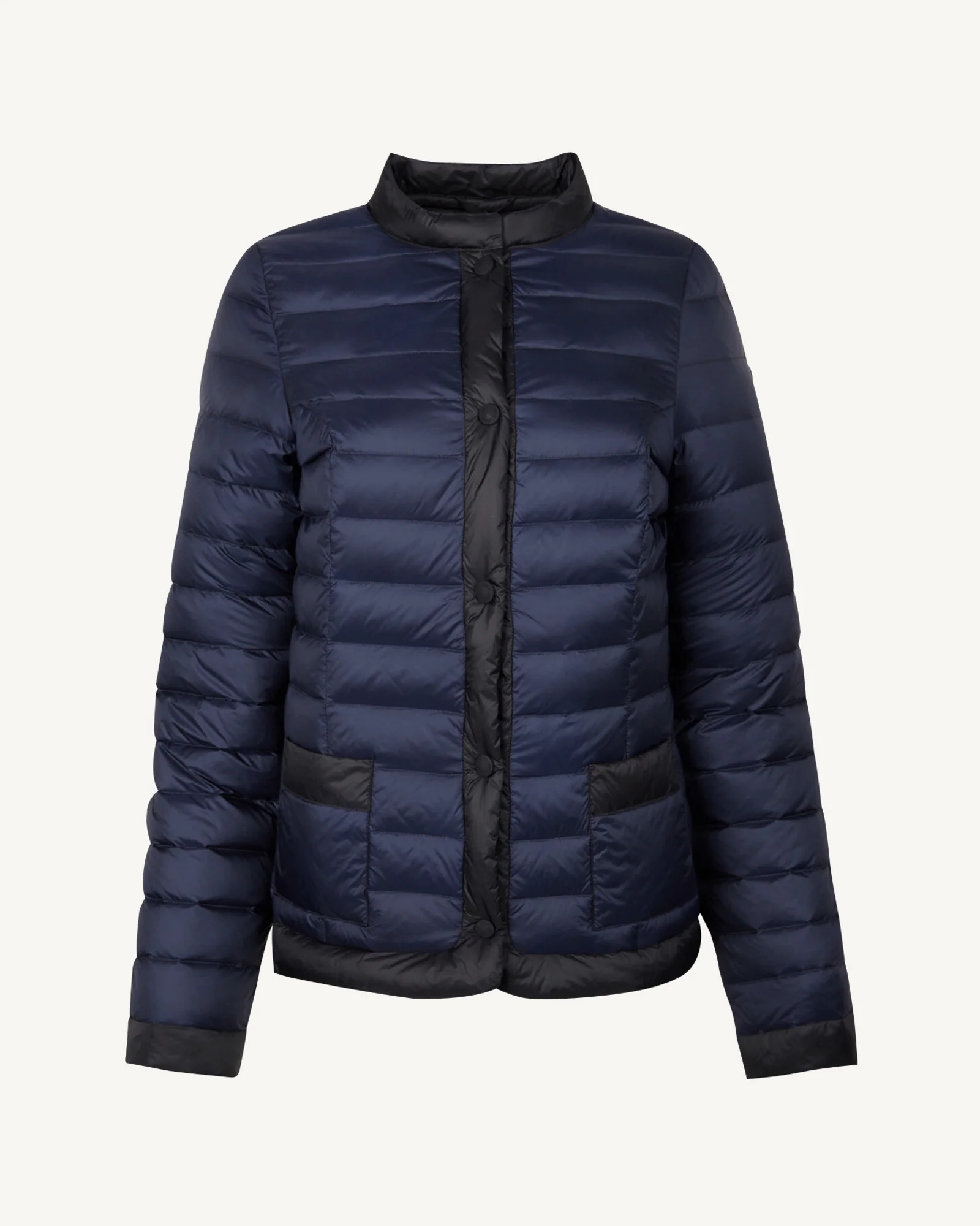 Down jacket light two-tone Navy/Black Paola