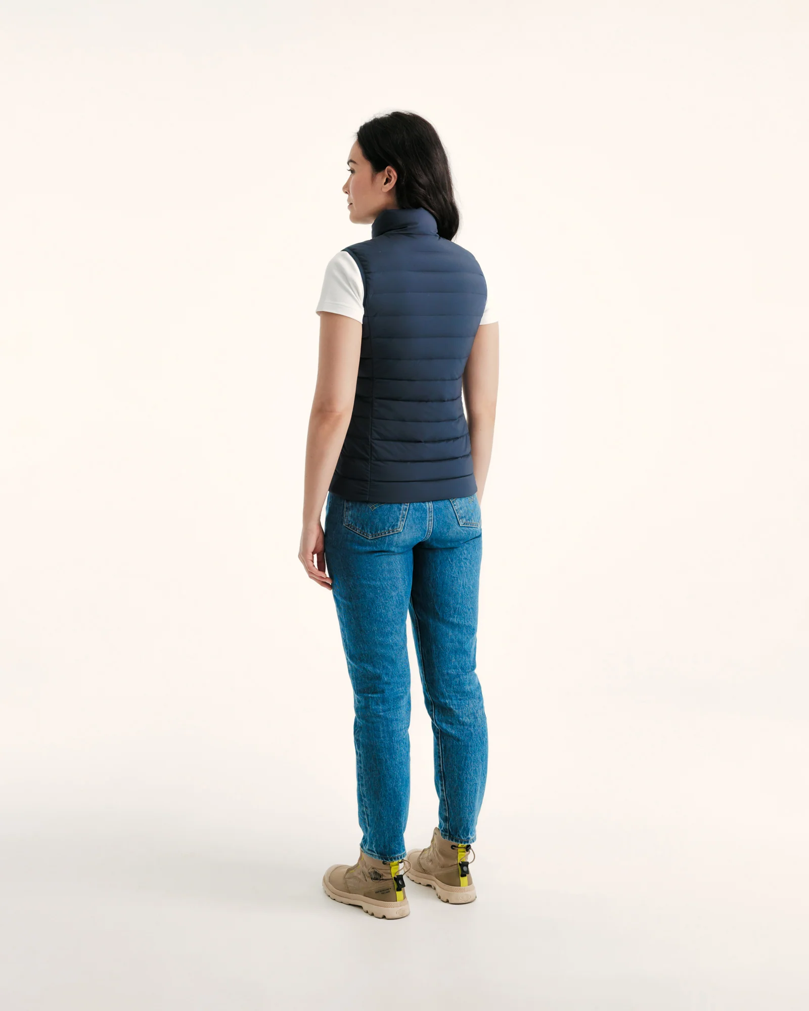 Down jacket sleeveless stretch peach pink Grenada