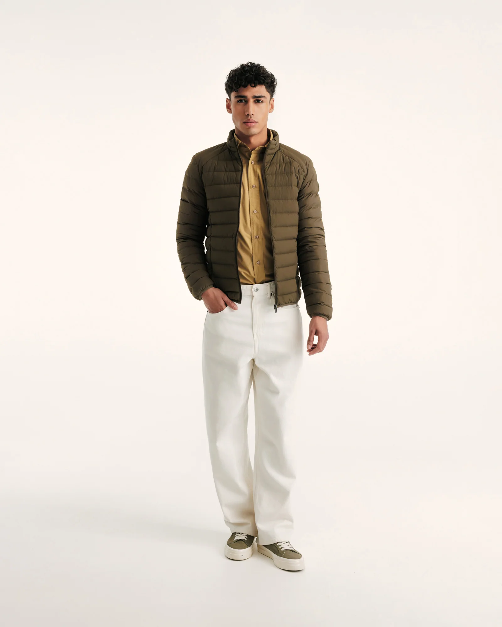 Down jacket light stretch Beige Aragon