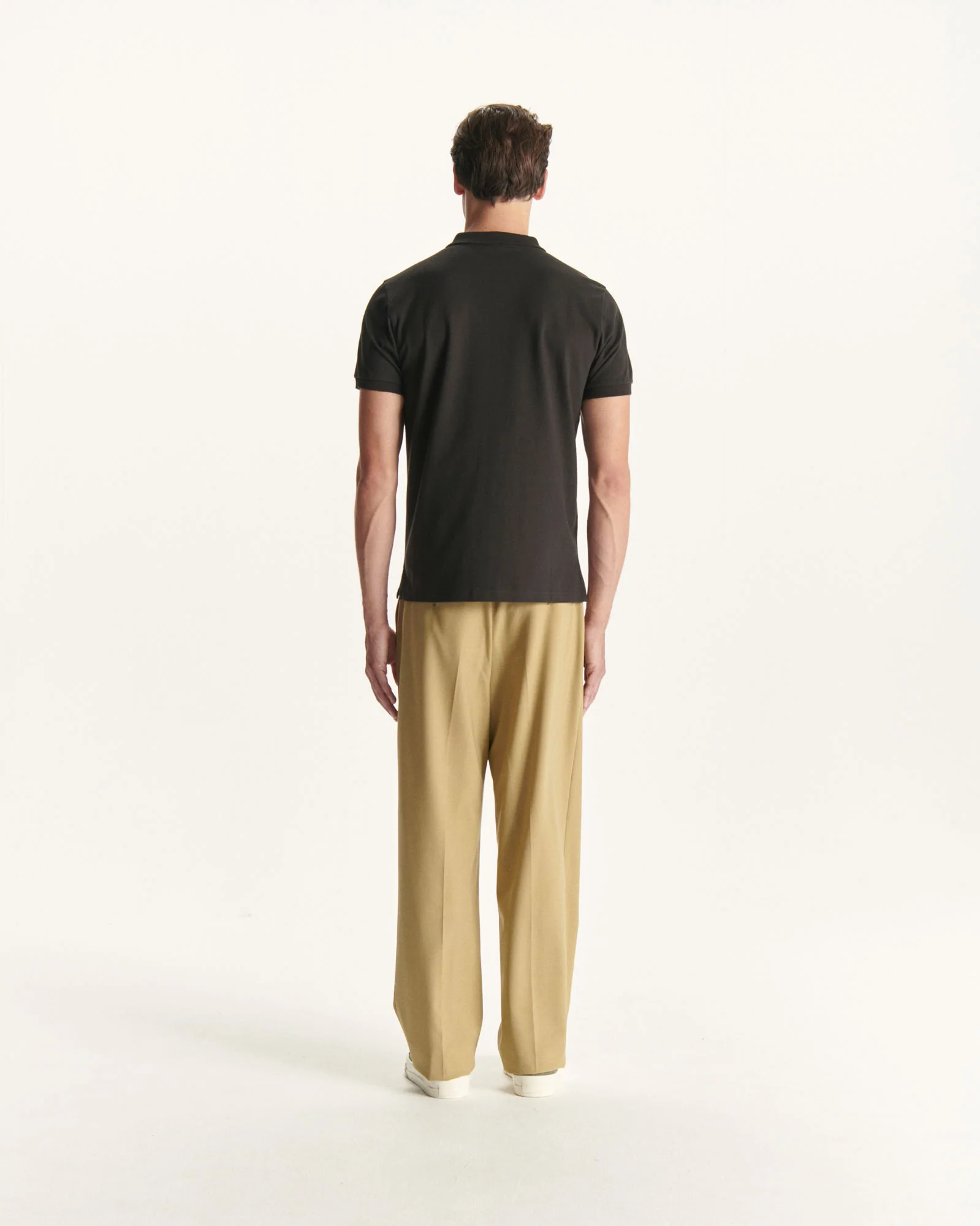 Organic cotton polo shirt Black Marbella