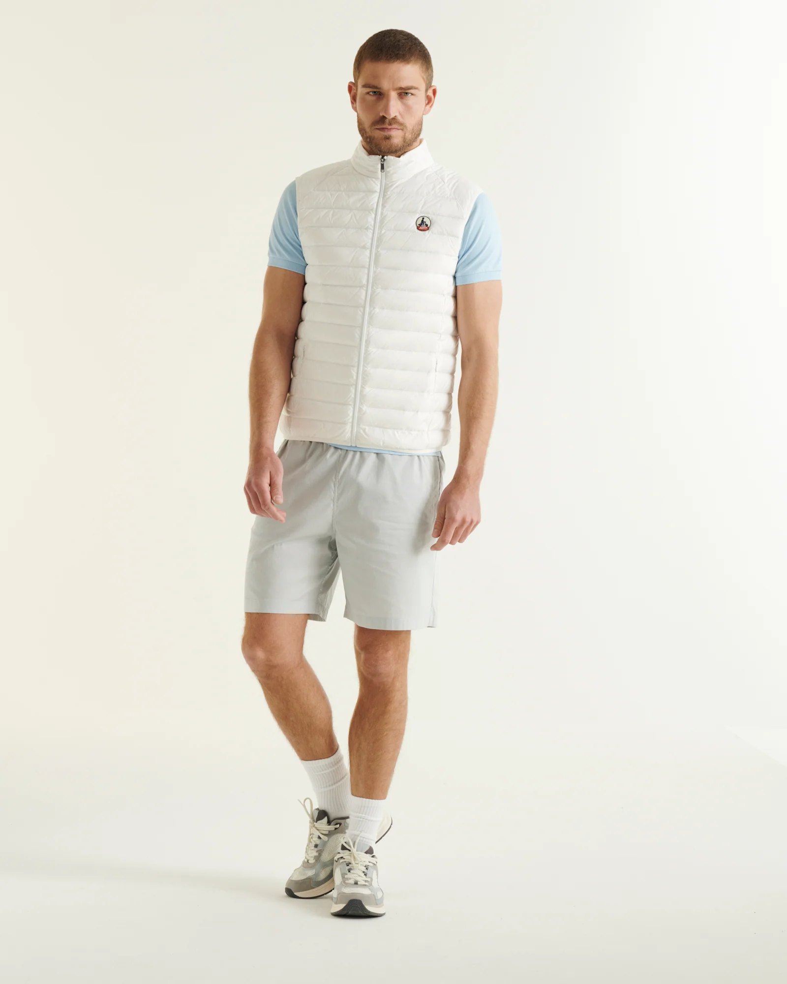 Taupe Sleeveless down jacket Tom