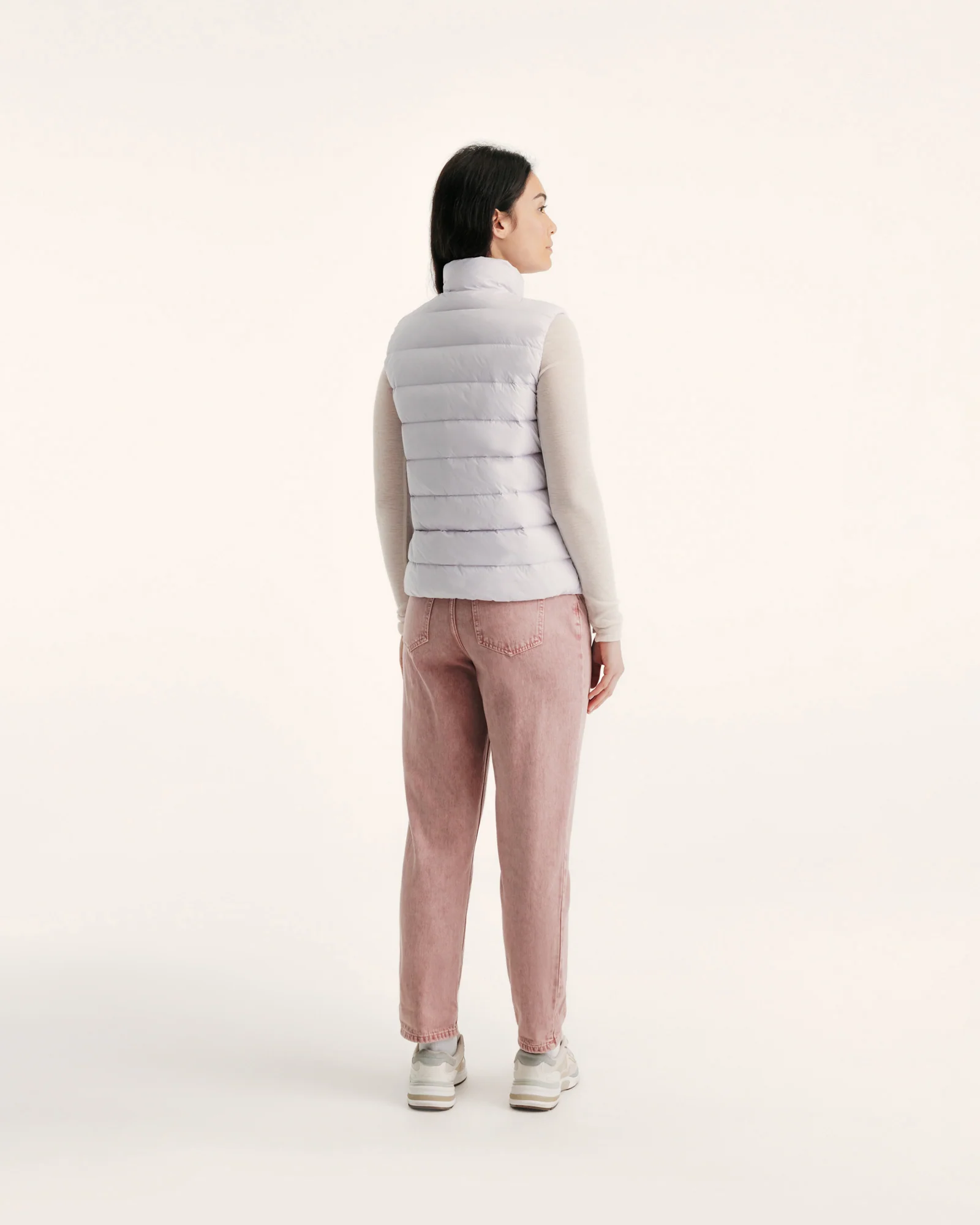 Down jacket light sleeveless Pale mauve Valentine