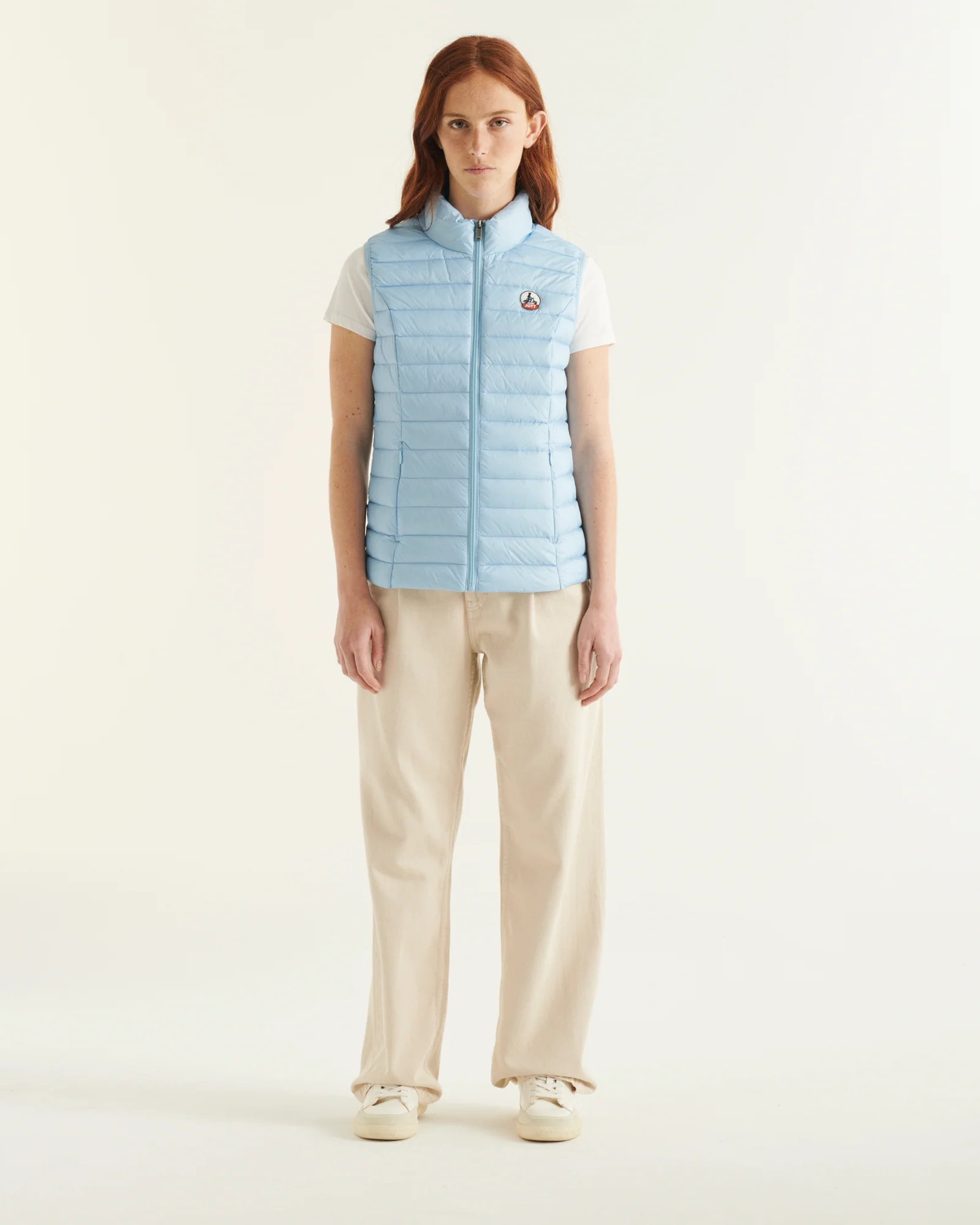 Down jacket light sleeveless Peach Pink Seda