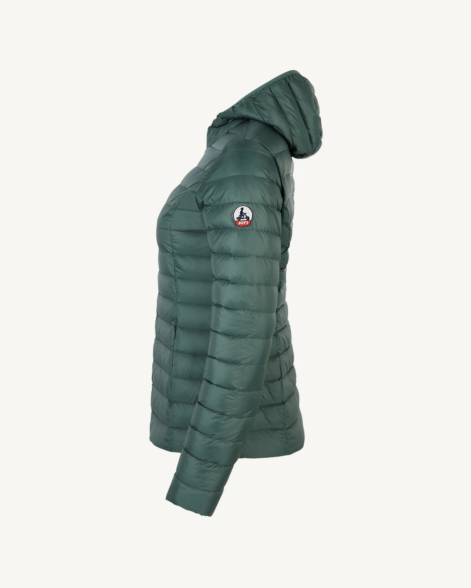 Down jacket light Celadon green Cloe hoodie