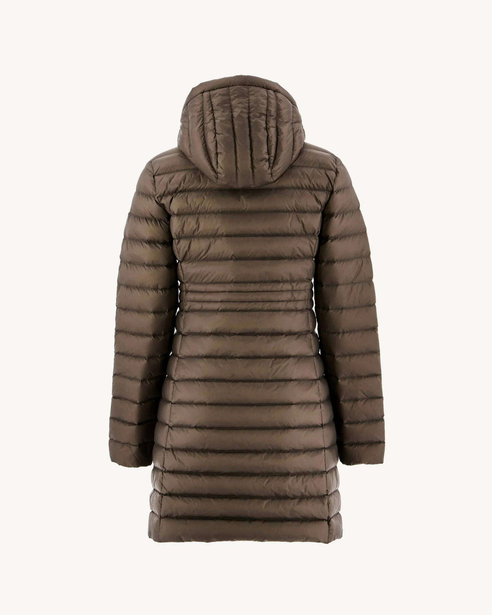 Down jacket long hoodie Taupe Vero 2.0