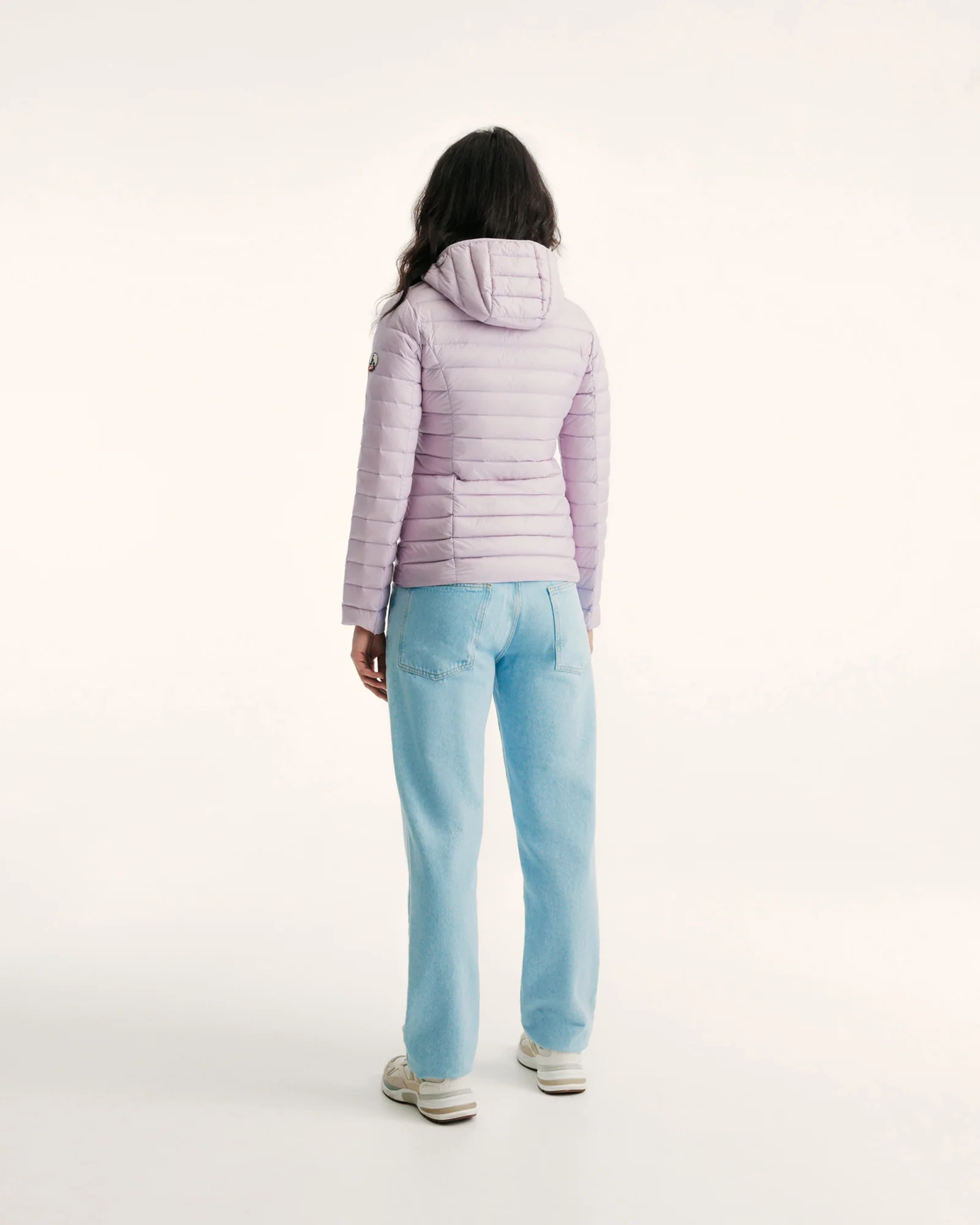 Down jacket light Celadon green Cloe hoodie