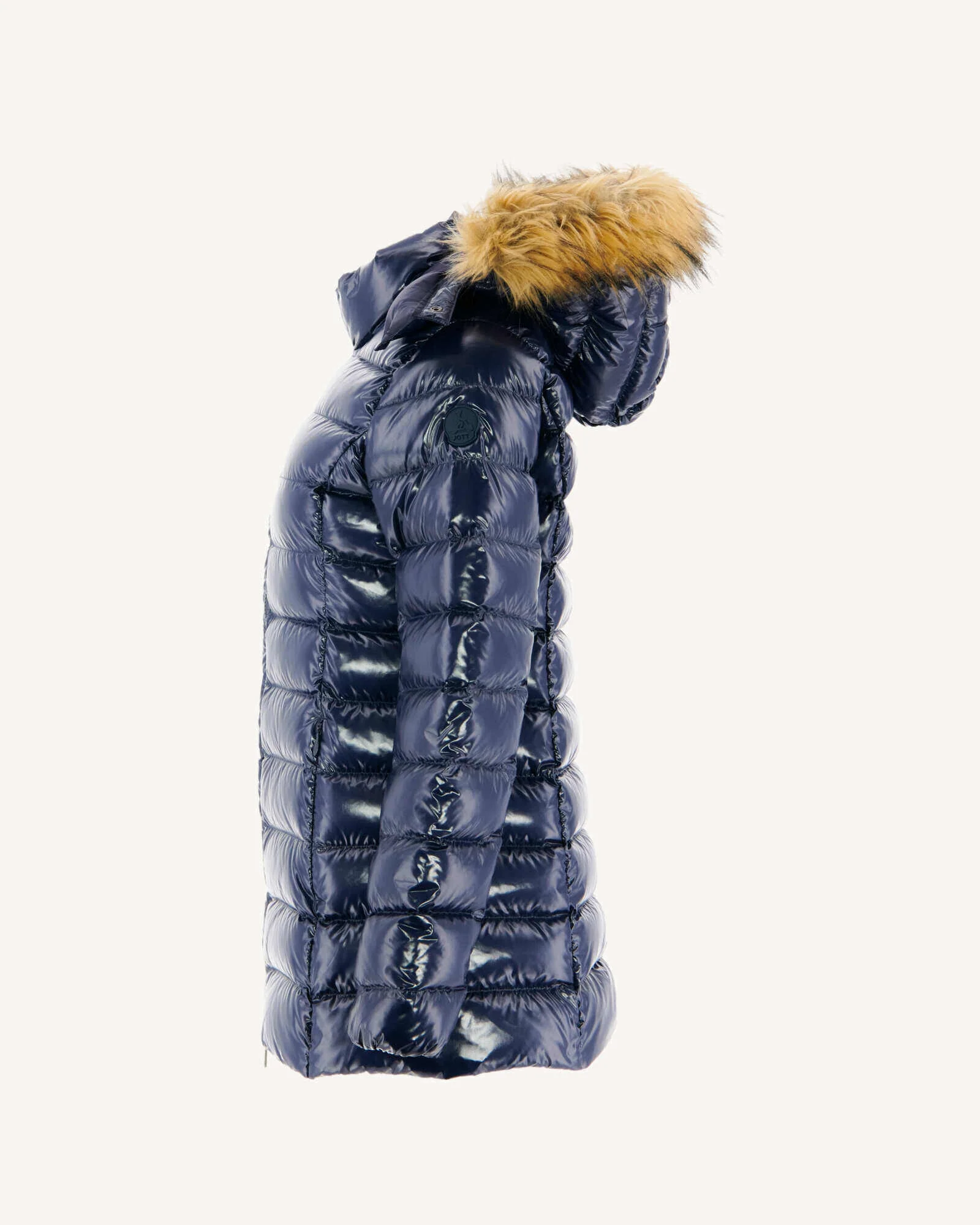 Down jacket mid-length Grand Froid Pearl Black lacquered