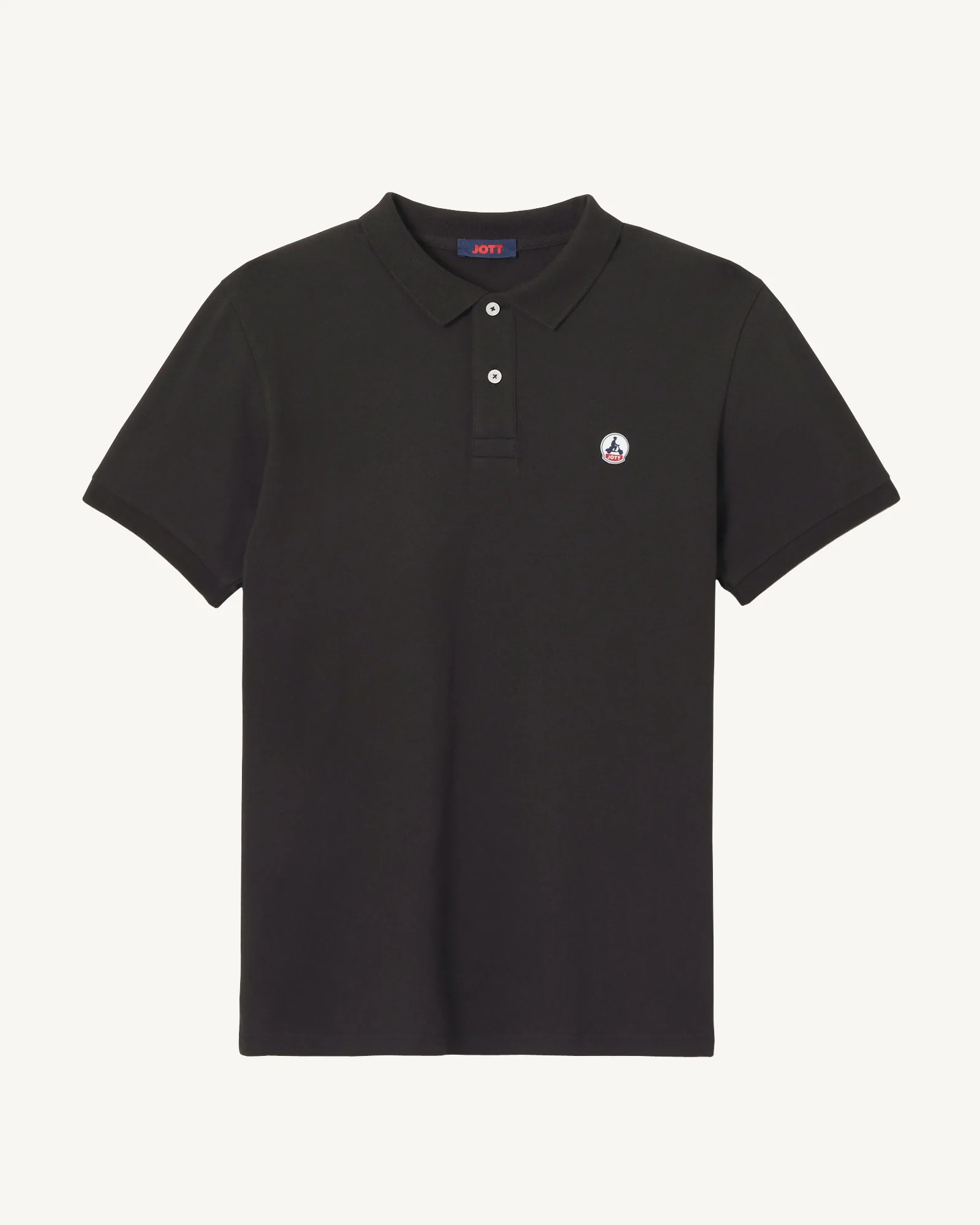 Organic cotton polo shirt Black Marbella