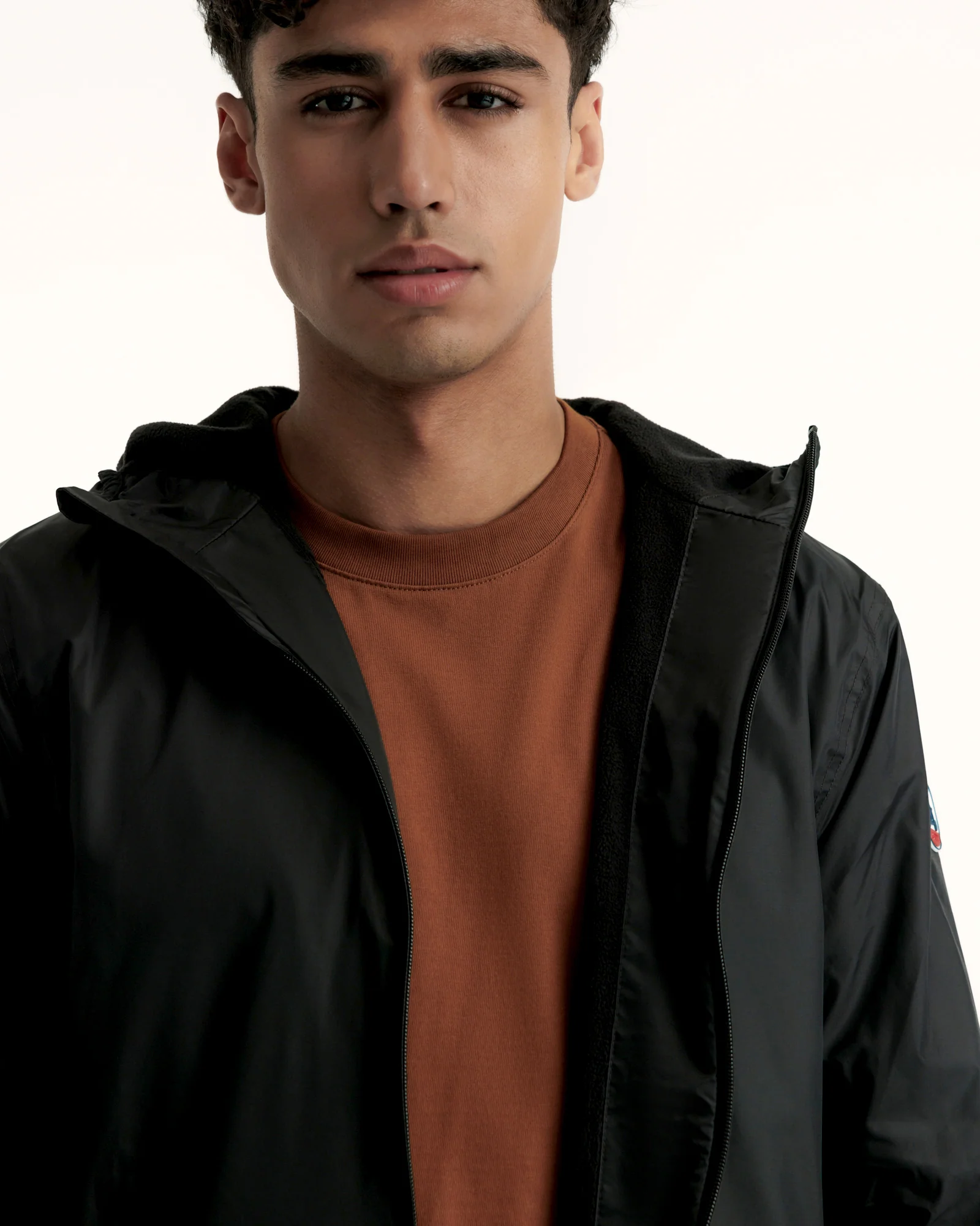 Derry Polar Black fleece-lined raincoat