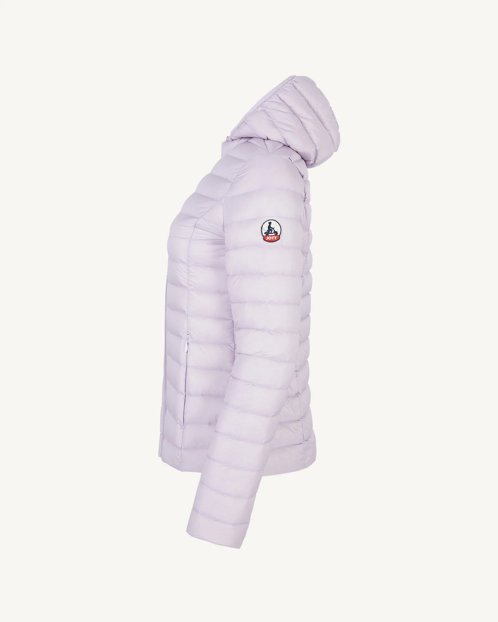 Down jacket light Celadon green Cloe hoodie