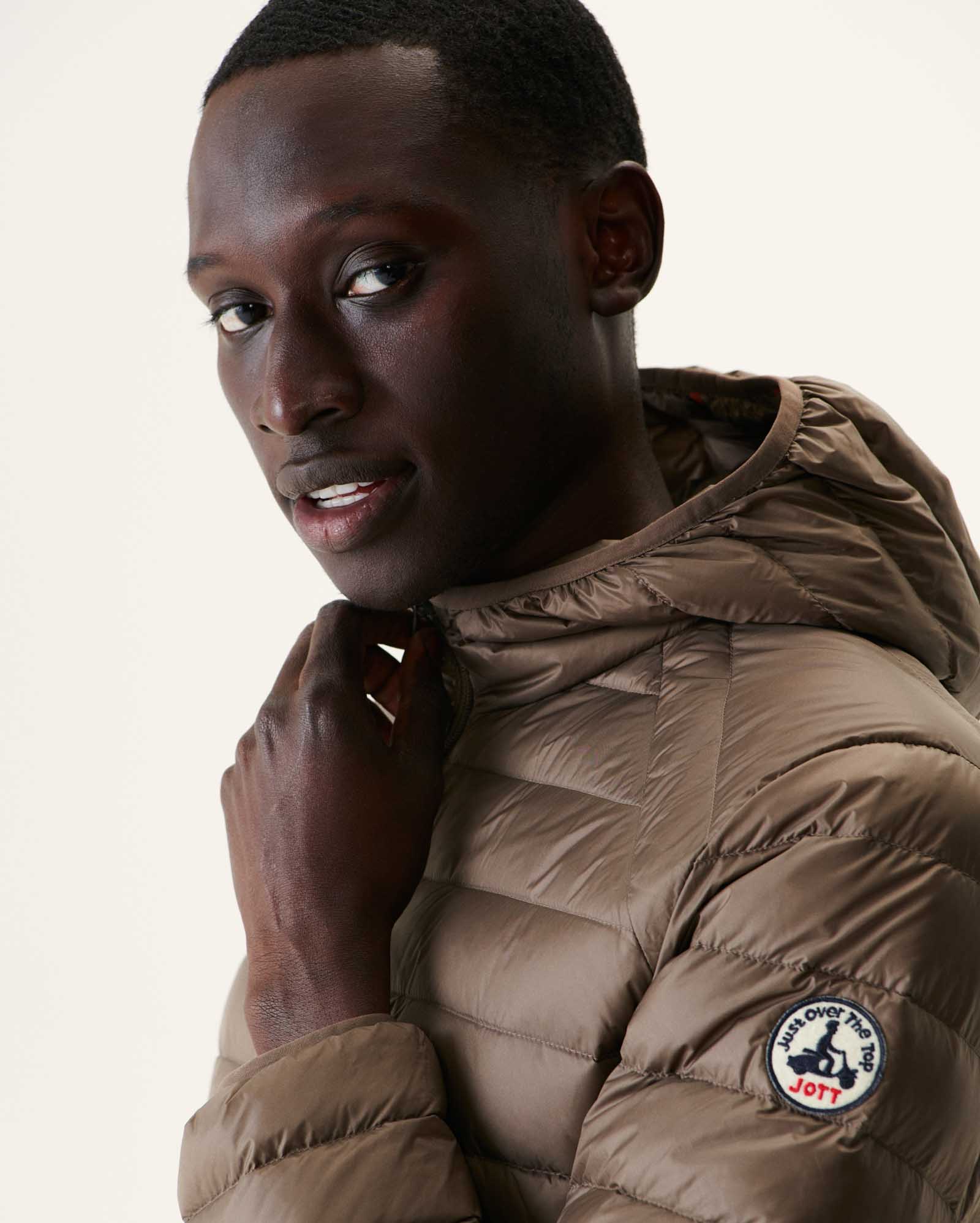 Light hooded puffer jacket Red Nico