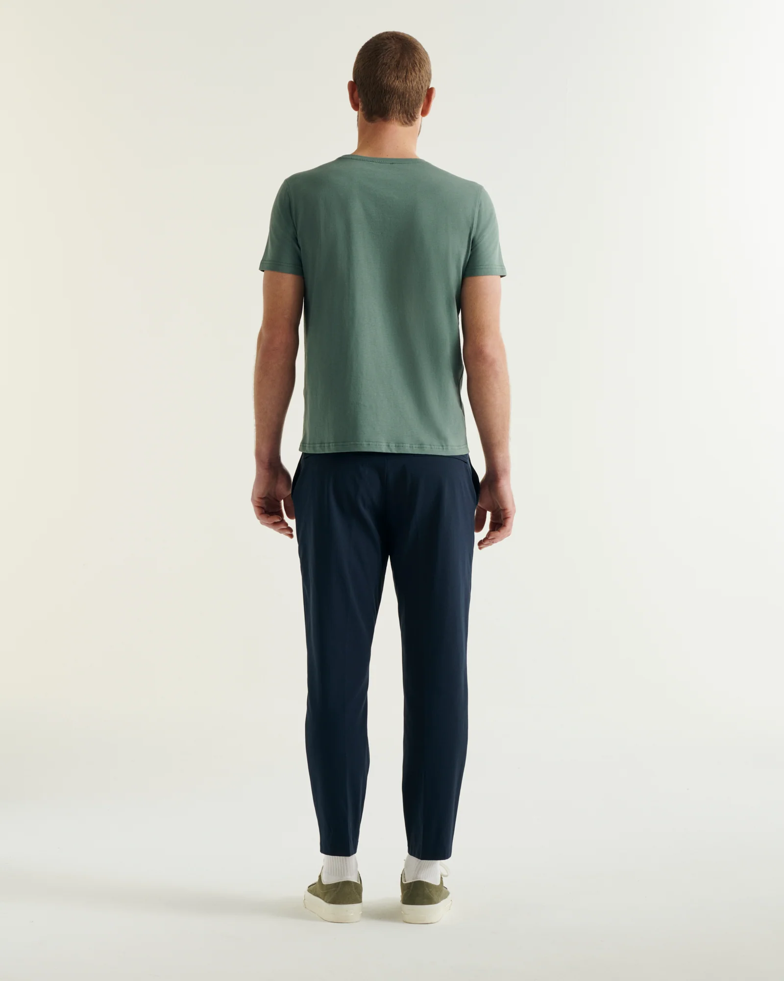 T-shirt in organic cotton Celadon green Pietro