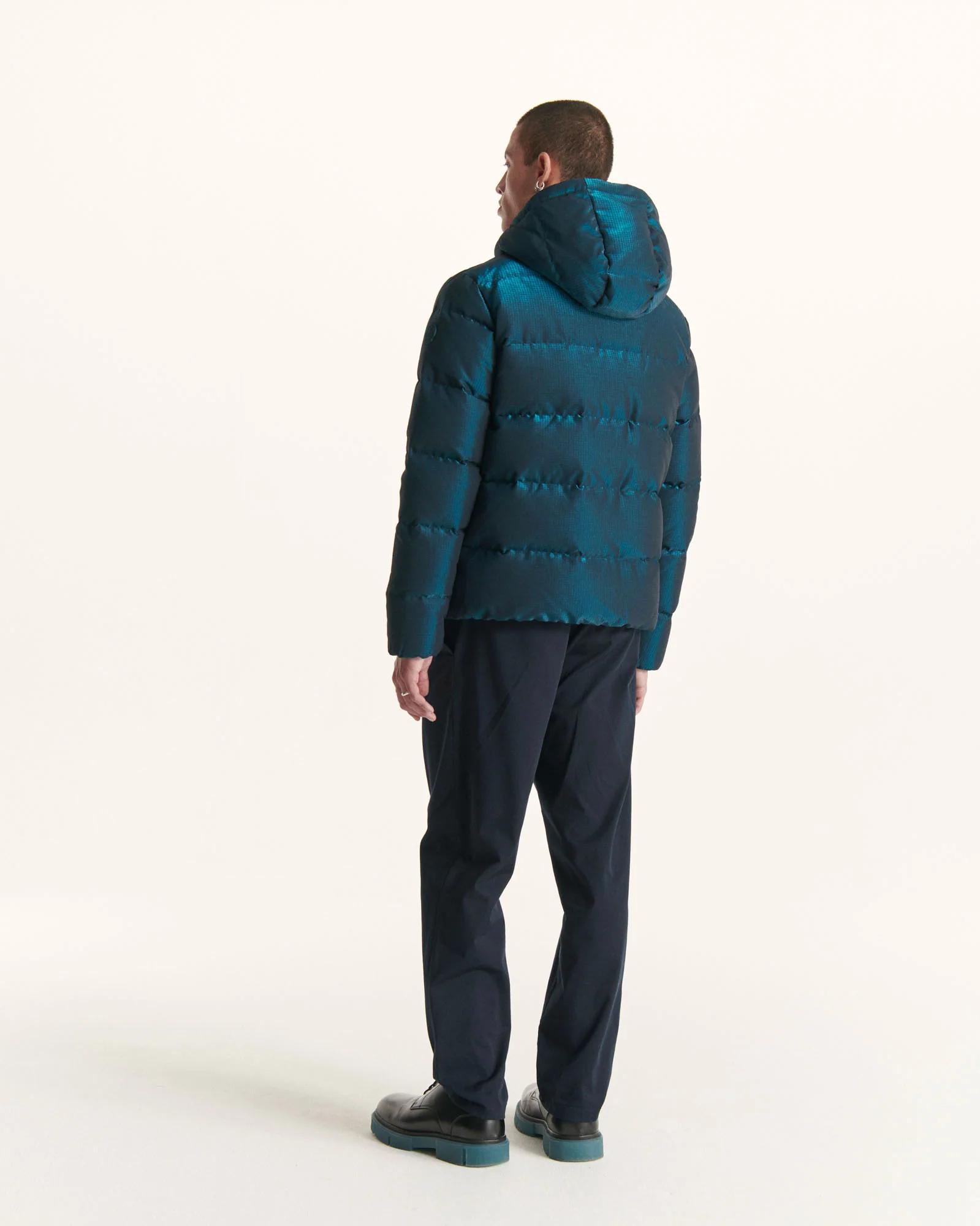 Down jacket Grand Froid Christmas blue Happy