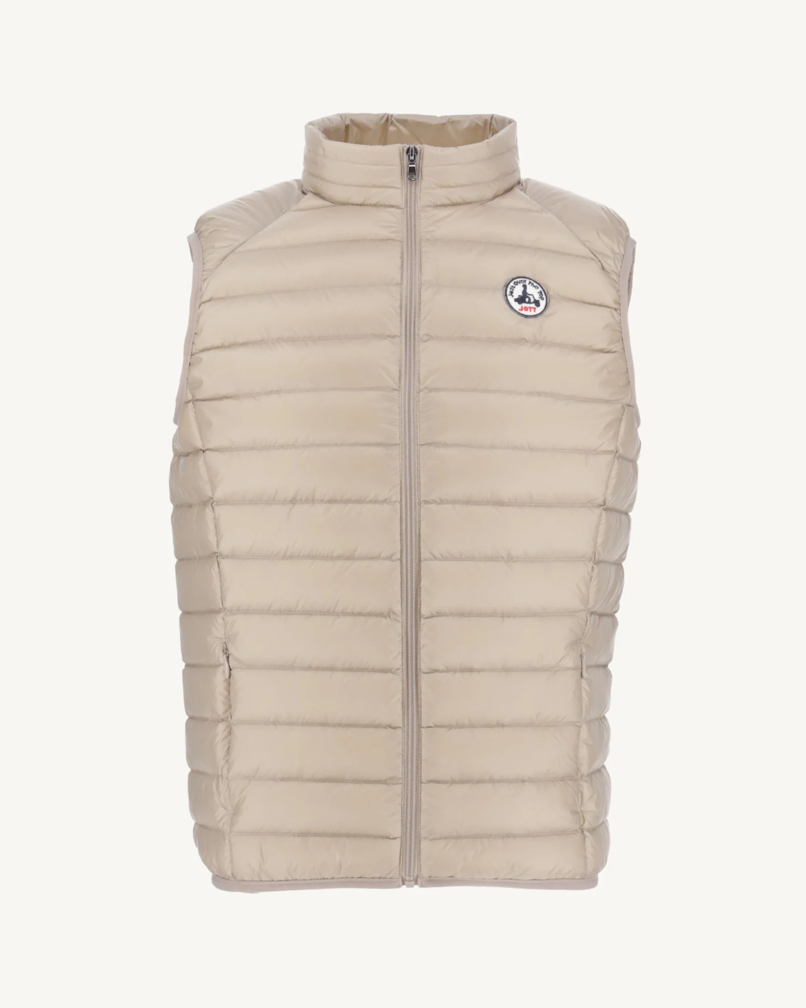 Taupe Sleeveless down jacket Tom