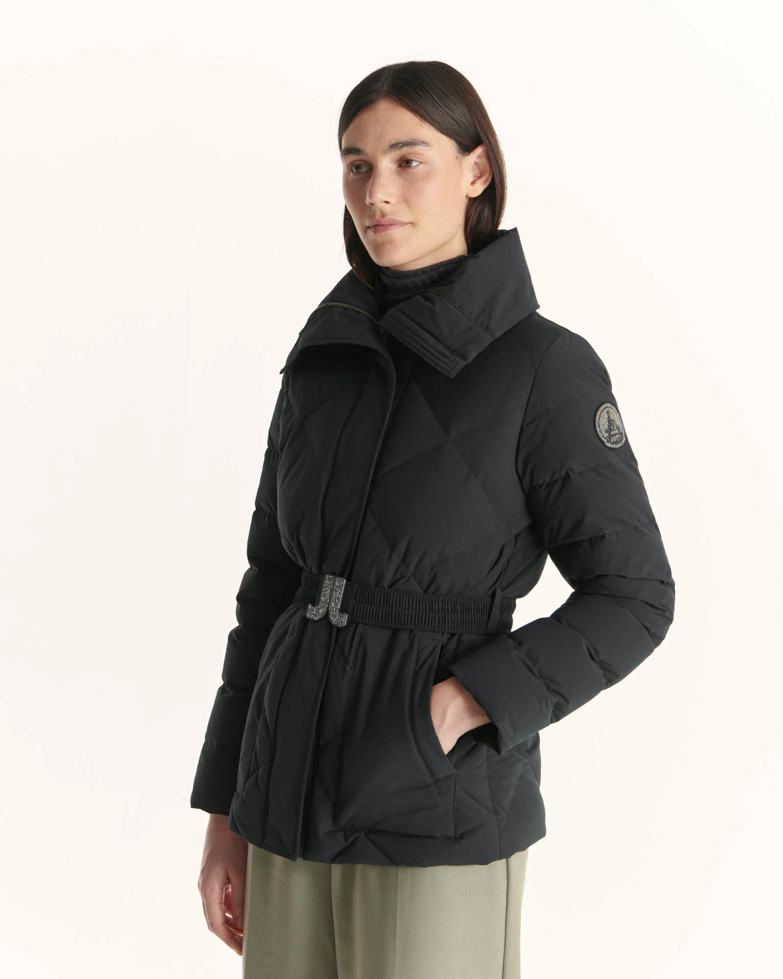 Down jacket with crystals Swarovski®️ Black Anita 2.1