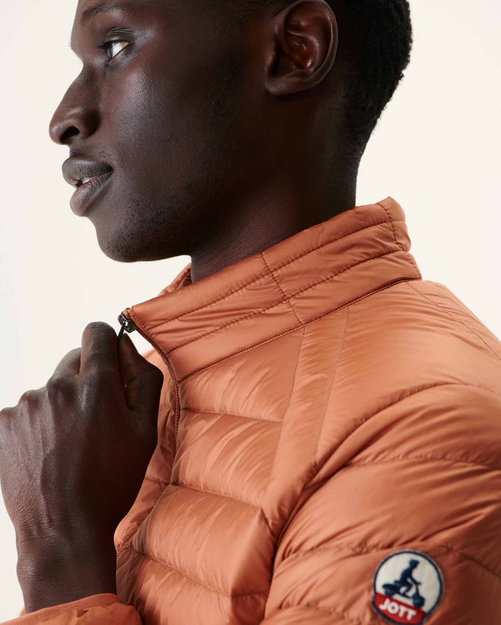 Light down jacket Denim blue Mat