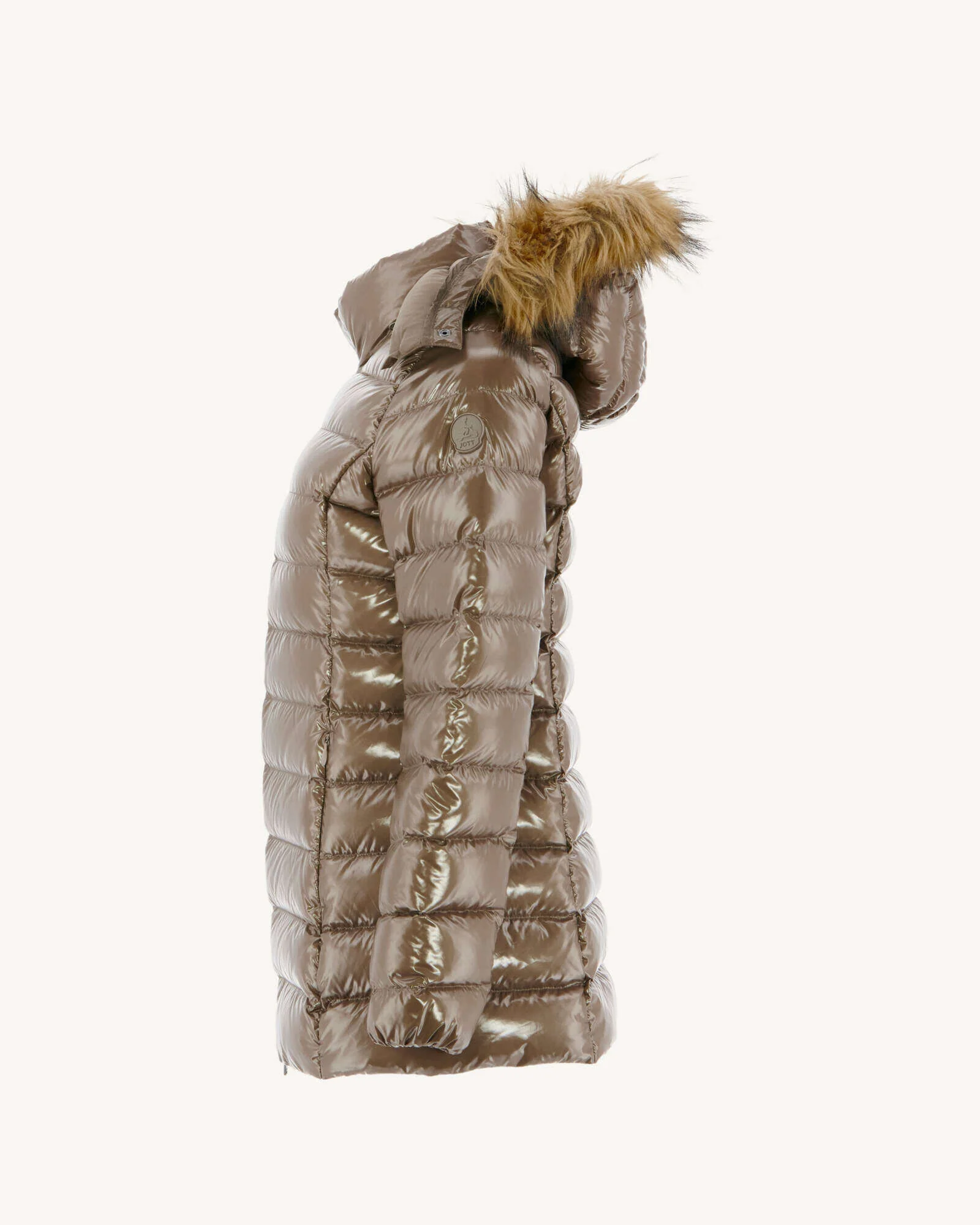 Down jacket mid-length Grand Froid Pearl Black lacquered
