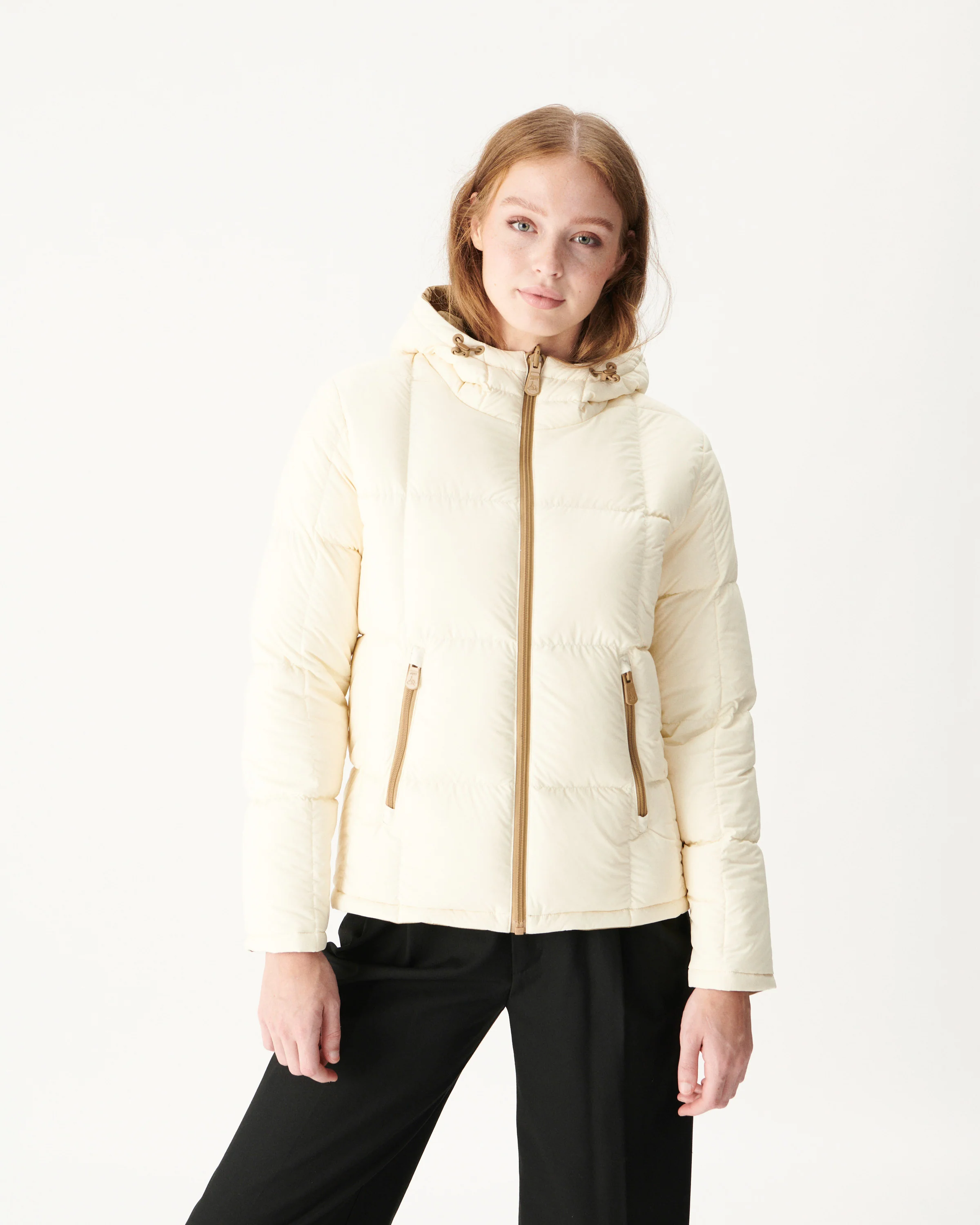 Reversible Great Cold Down Jacket Beige/Ecru Victoria