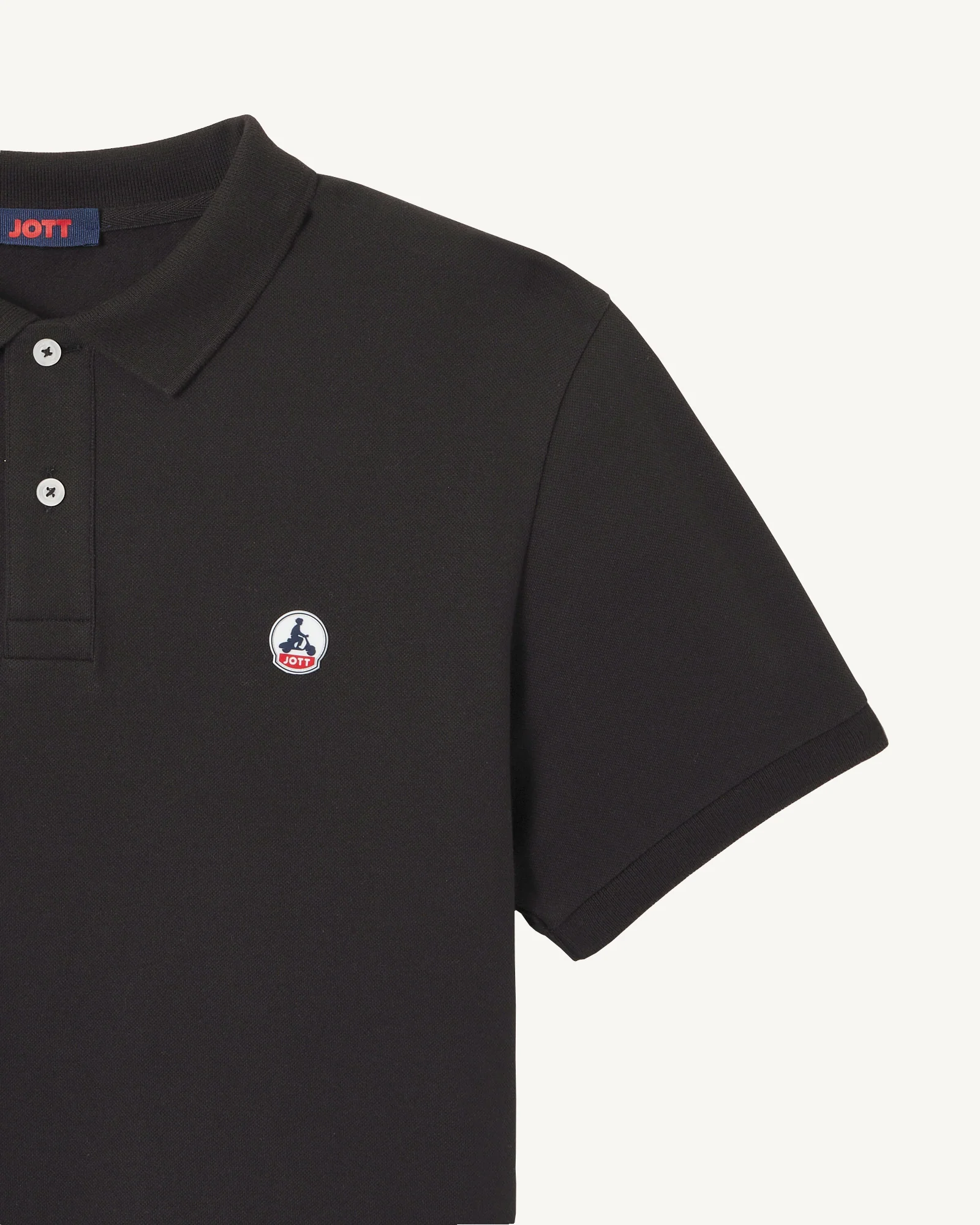 Organic cotton polo shirt Black Marbella