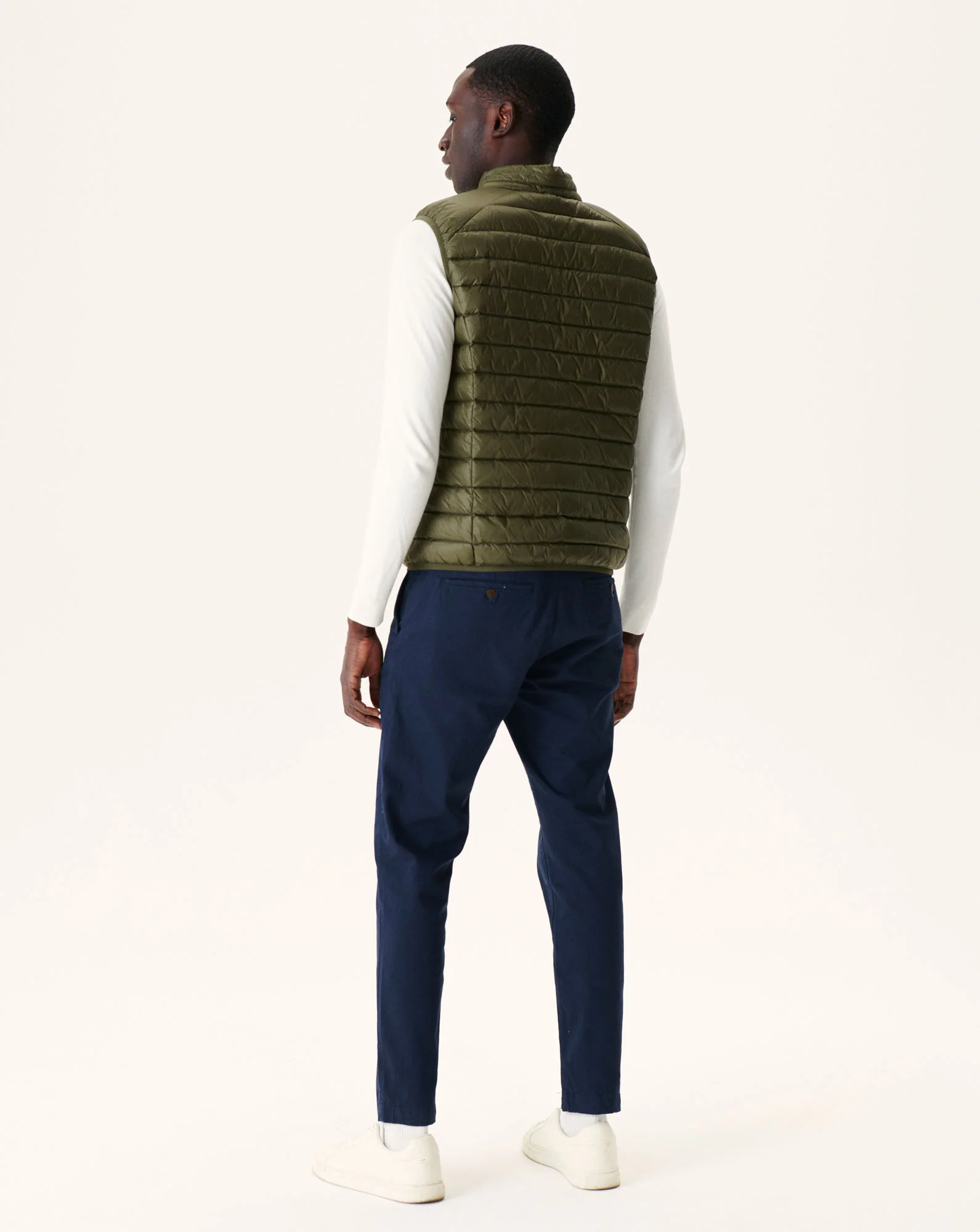 Taupe Sleeveless down jacket Tom