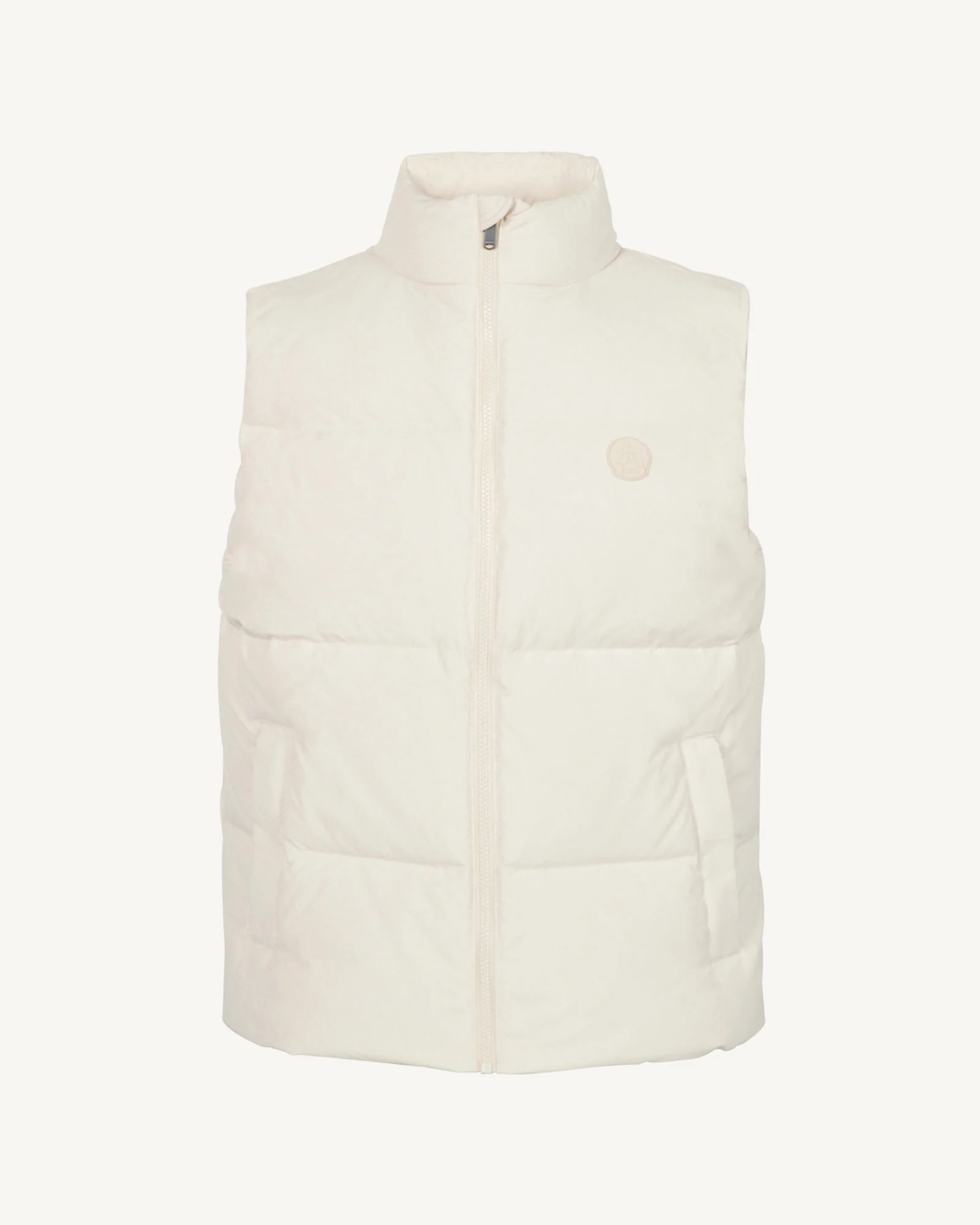 Down jacket mixed sleeveless 'Puffer' spirit Marine Nagano