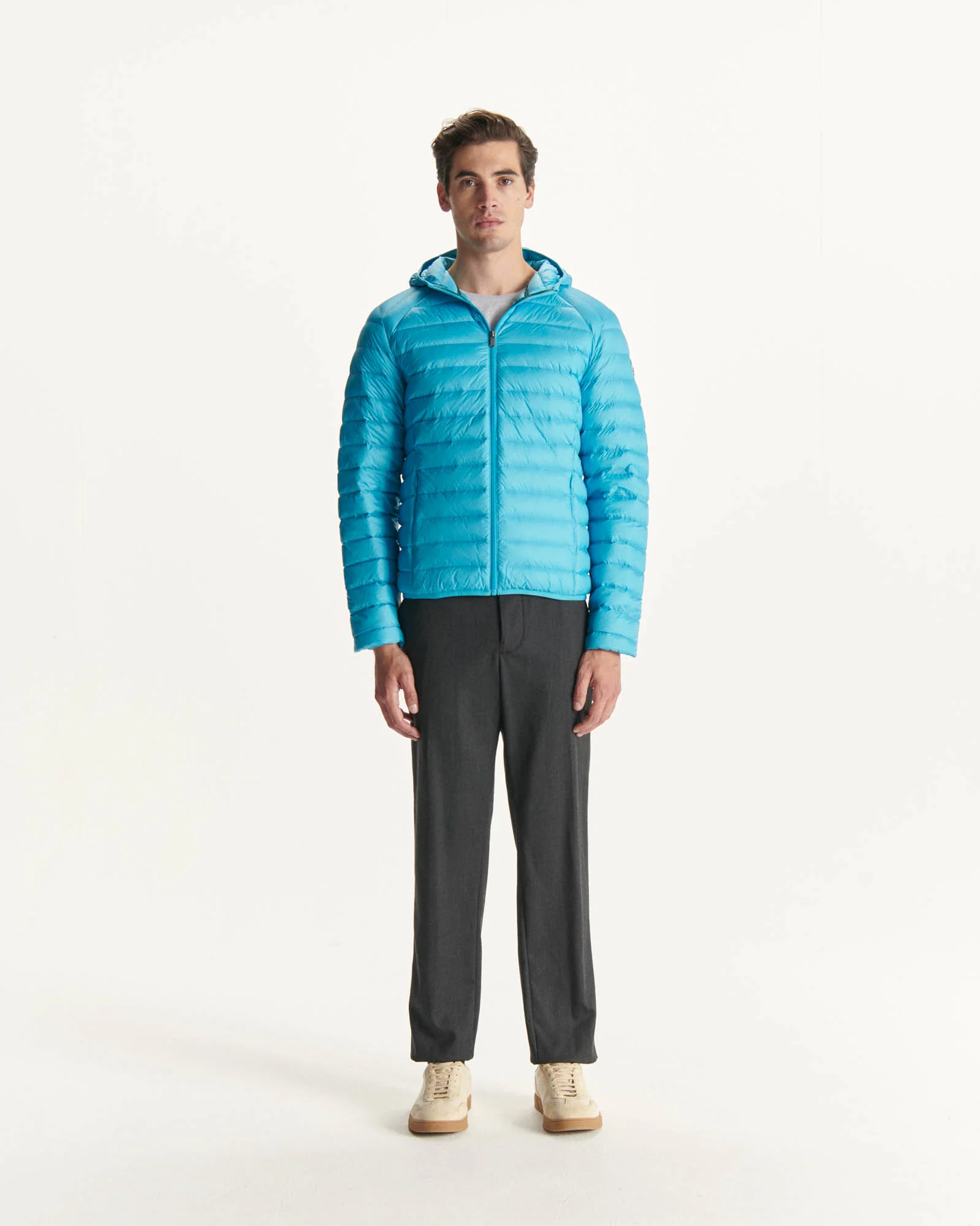 Light hooded puffer jacket Red Nico