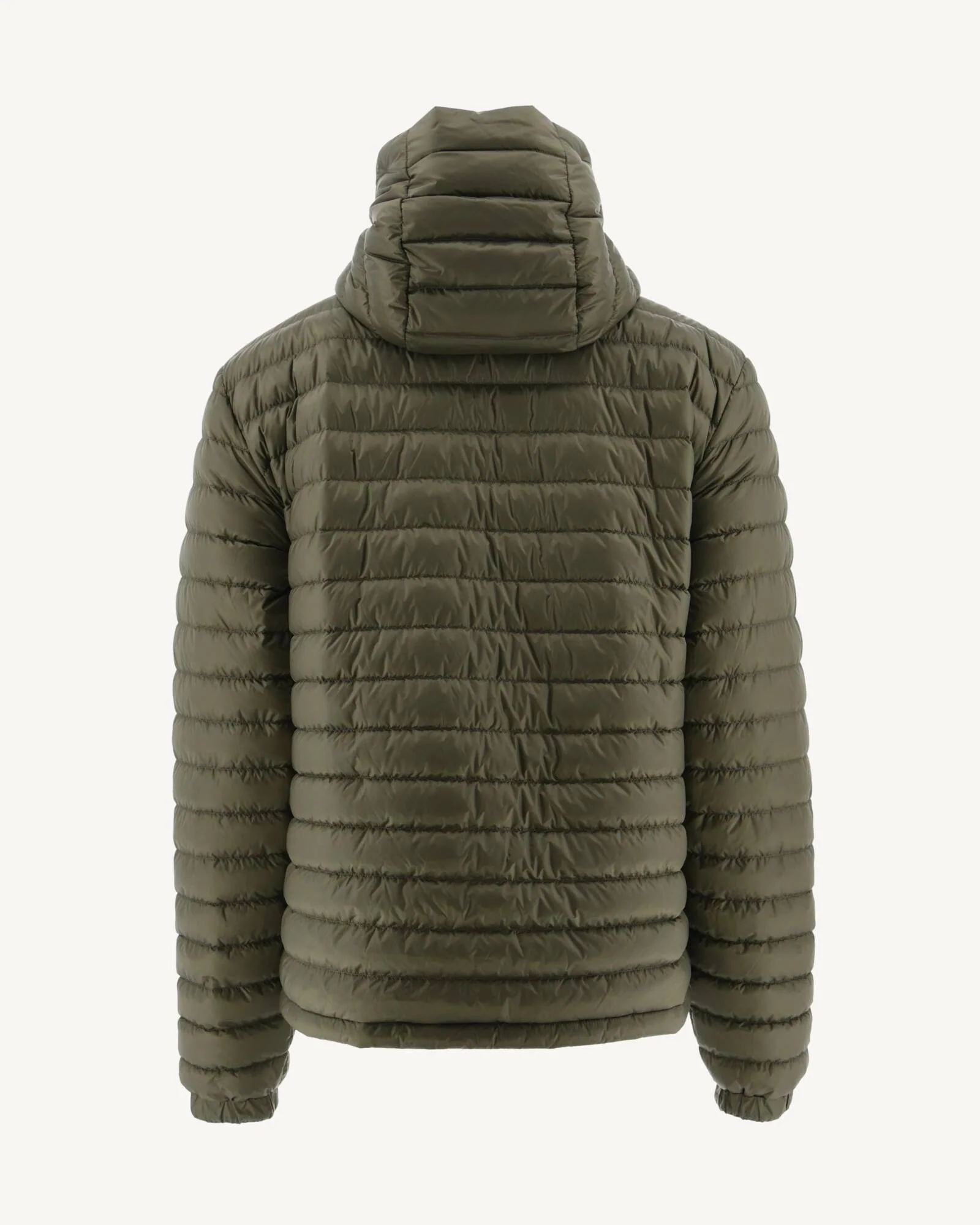 Reversible hooded puffer jacket Denim blue/Army Bergen