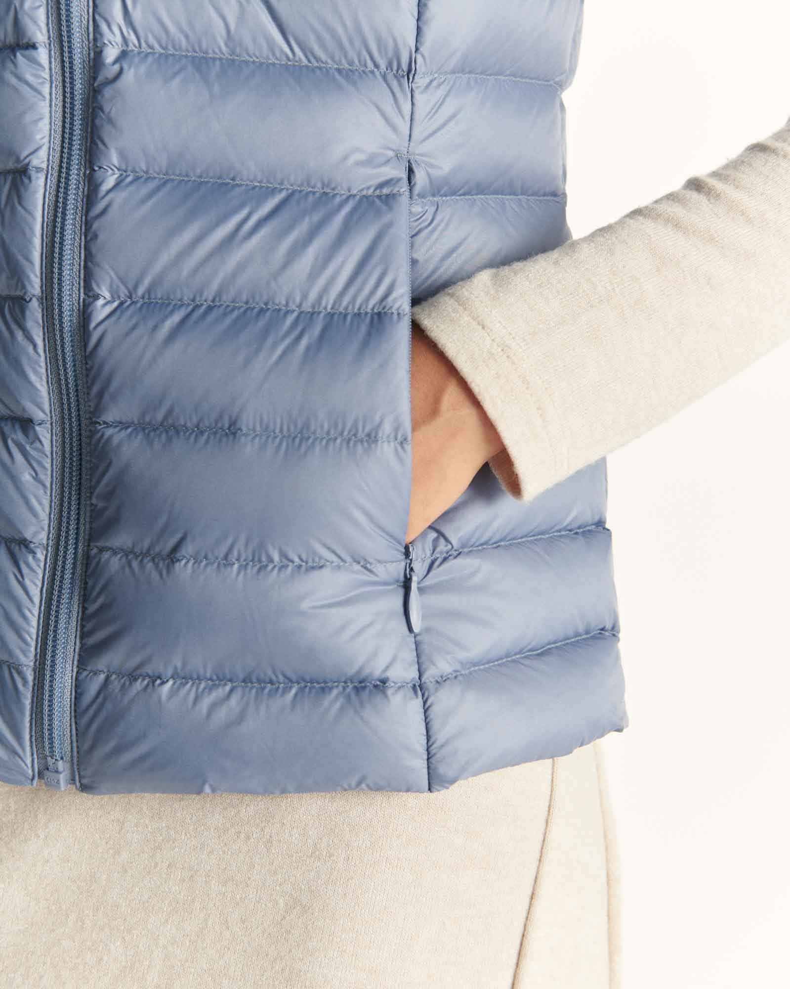 Down jacket light sleeveless Peach Pink Seda