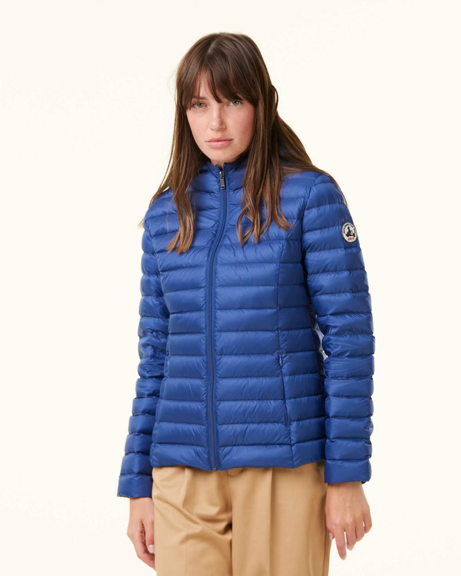 Down jacket light Celadon green Cloe hoodie