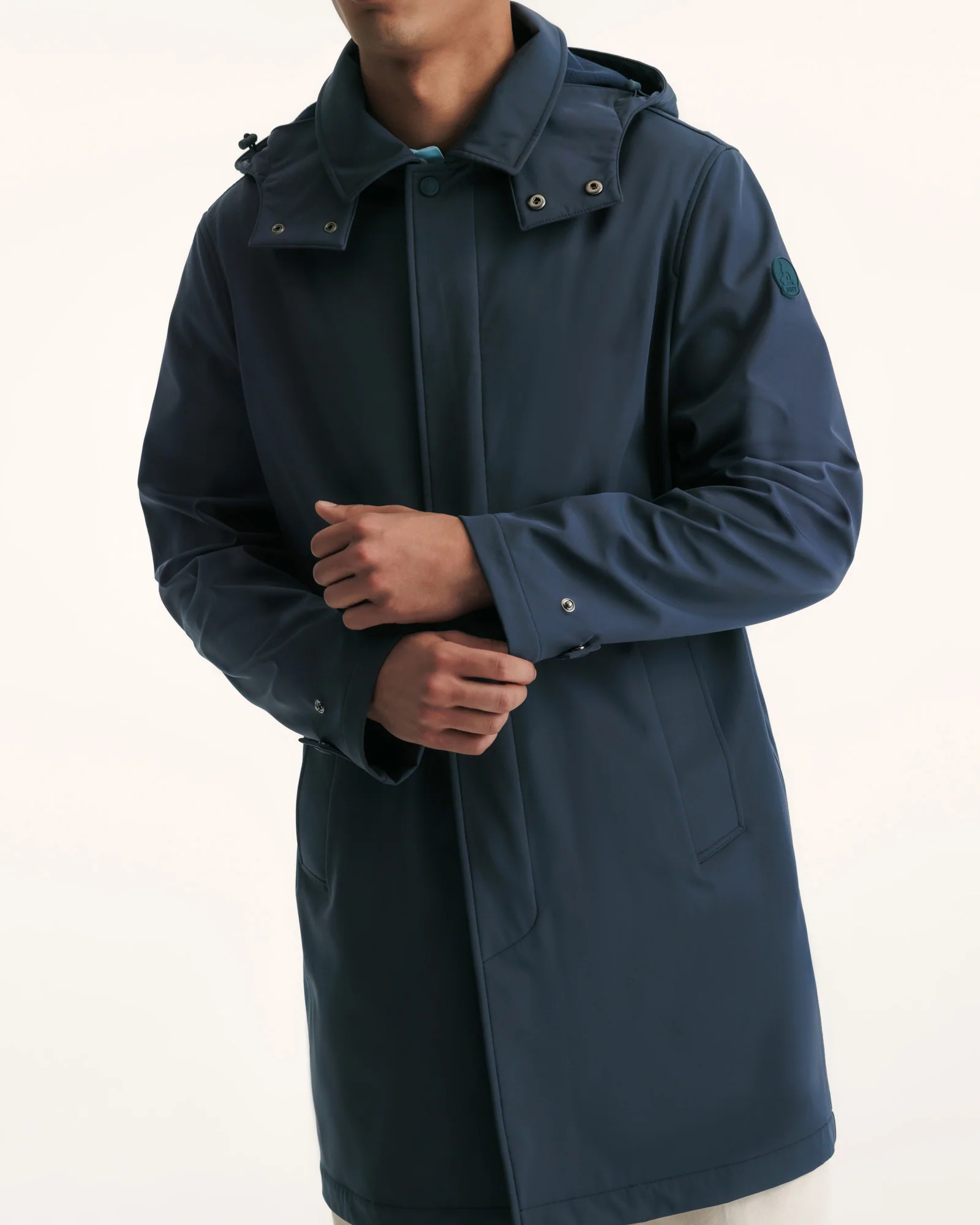 Raincoat with removable hood Marine Athenes
