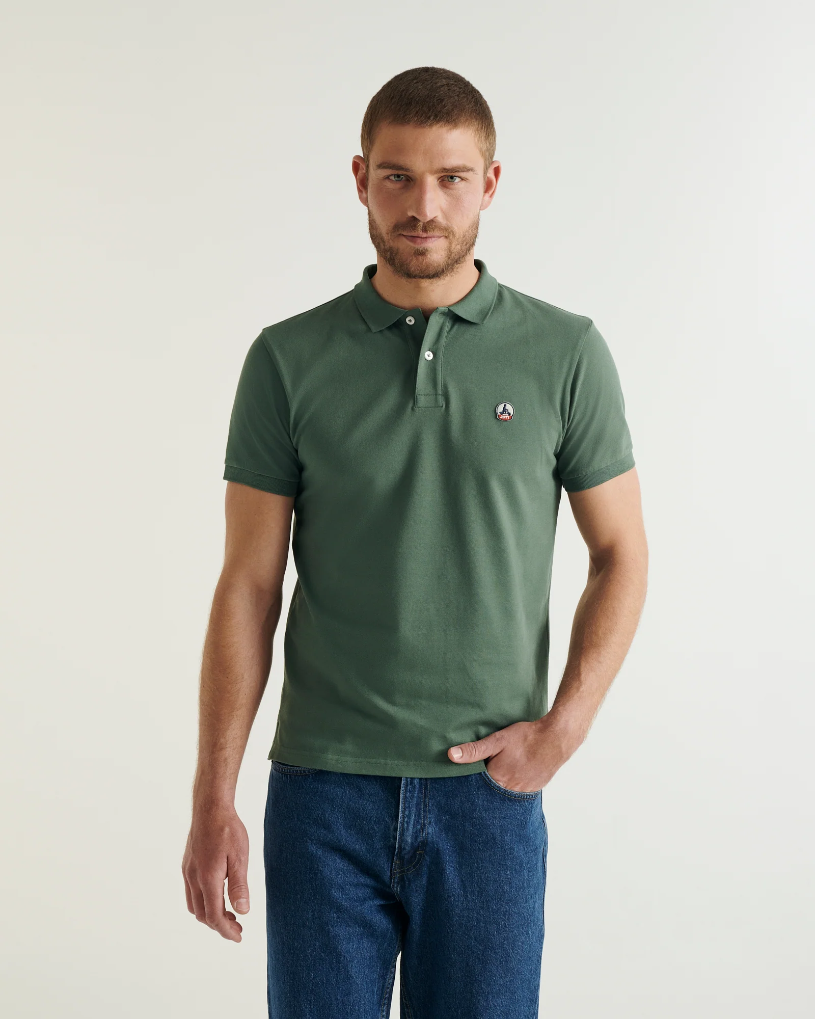 Polo shirt in organic cotton White Marbella